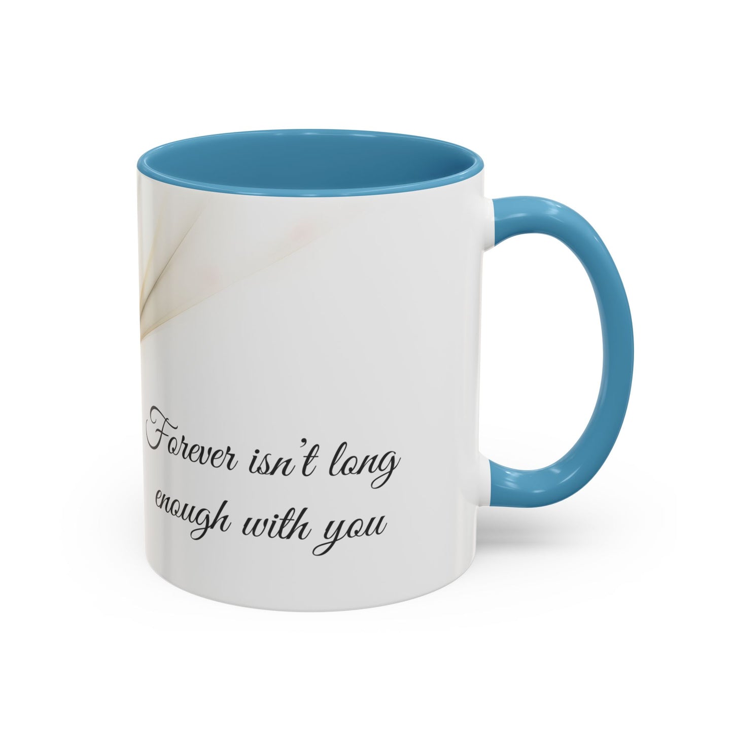 Coffee Mug - Modern Abstract Golden Heart Design - Romantic Gift for Love One