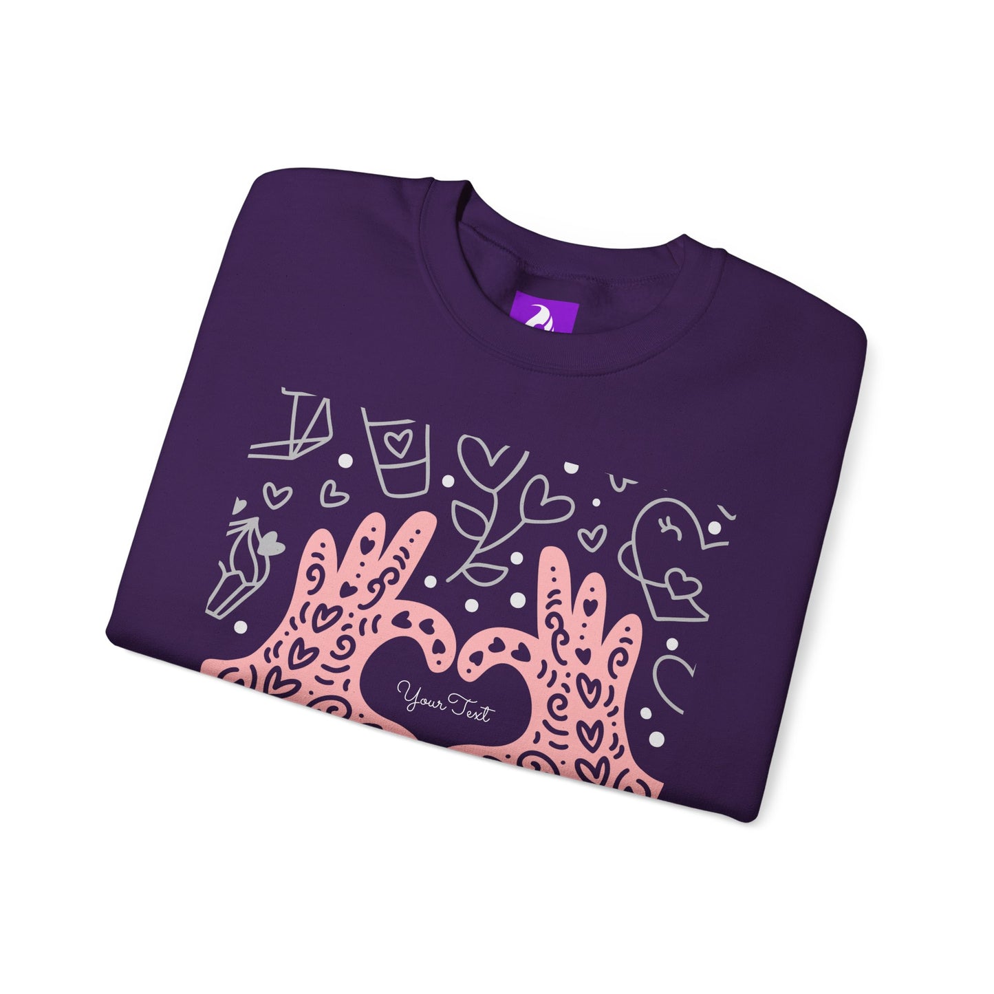 Heartfelt Love Crewneck Sweatshirt - Cute and Cozy