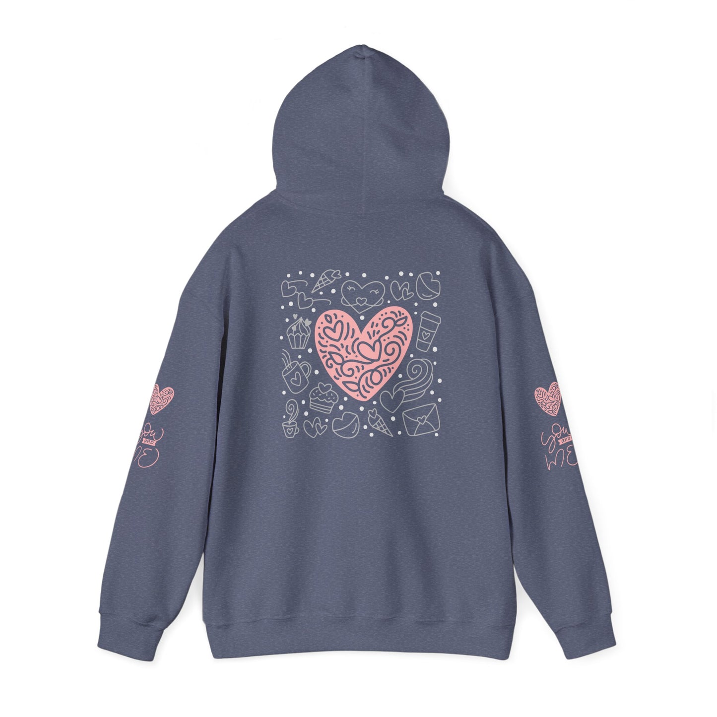 Love Hands Unisex Hooded Sweatshirt - Cozy & Cute for Couples and Friends
