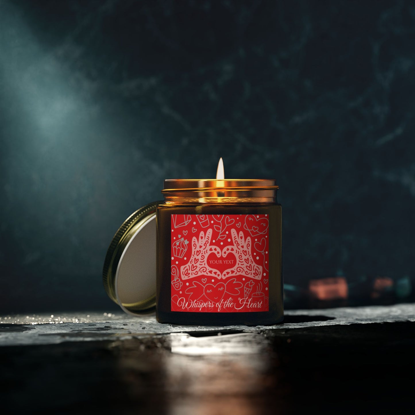 Personalized Scented Candles - Coconut Apricot Wax, Heartfelt Design