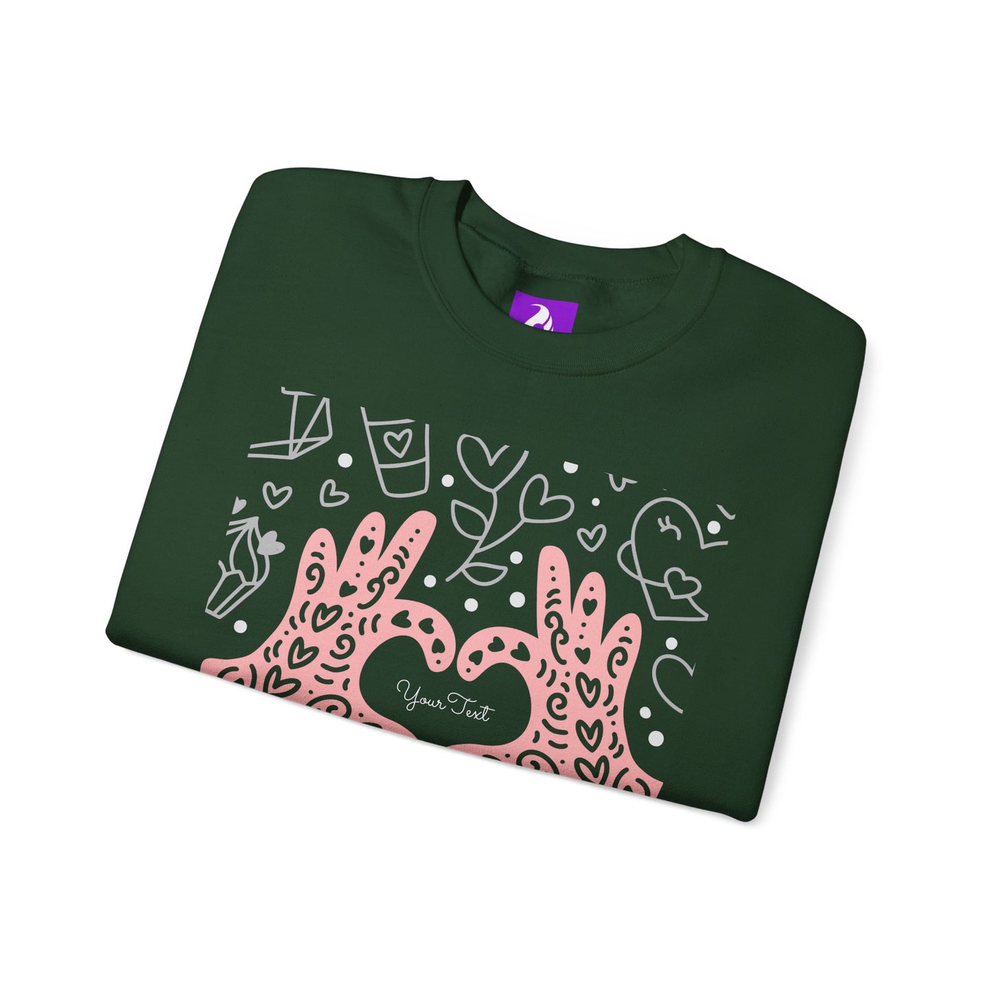 Heartfelt Love Crewneck Sweatshirt - Cute and Cozy