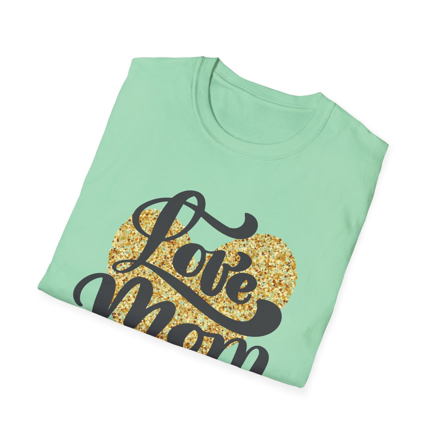 Love Mom Unisex Softstyle T-Shirt - Perfect Gift for Mother's Day