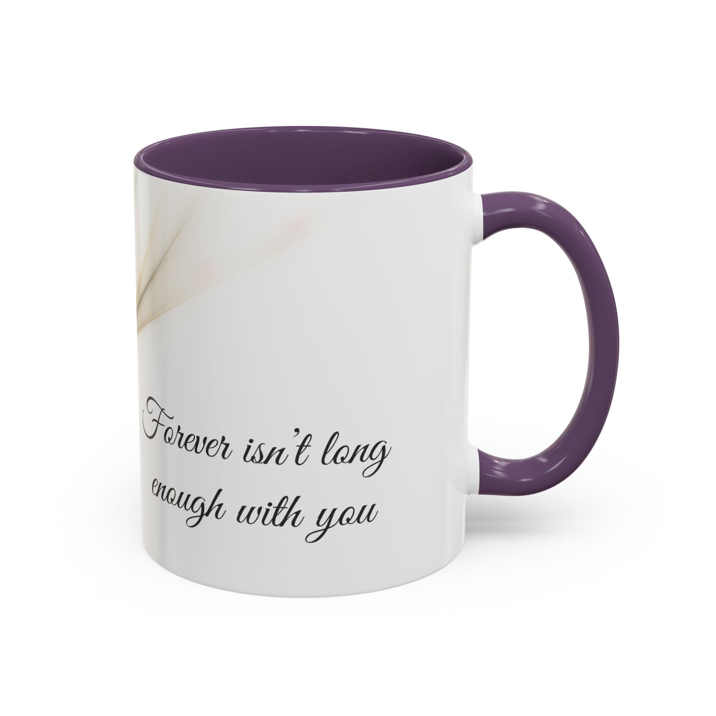 Coffee Mug - Modern Abstract Golden Heart Design - Romantic Gift for Love One