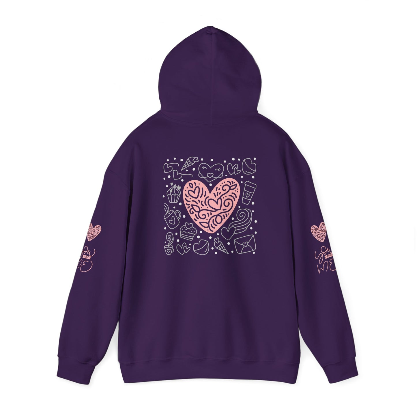 Love Hands Unisex Hooded Sweatshirt - Cozy & Cute for Couples and Friends
