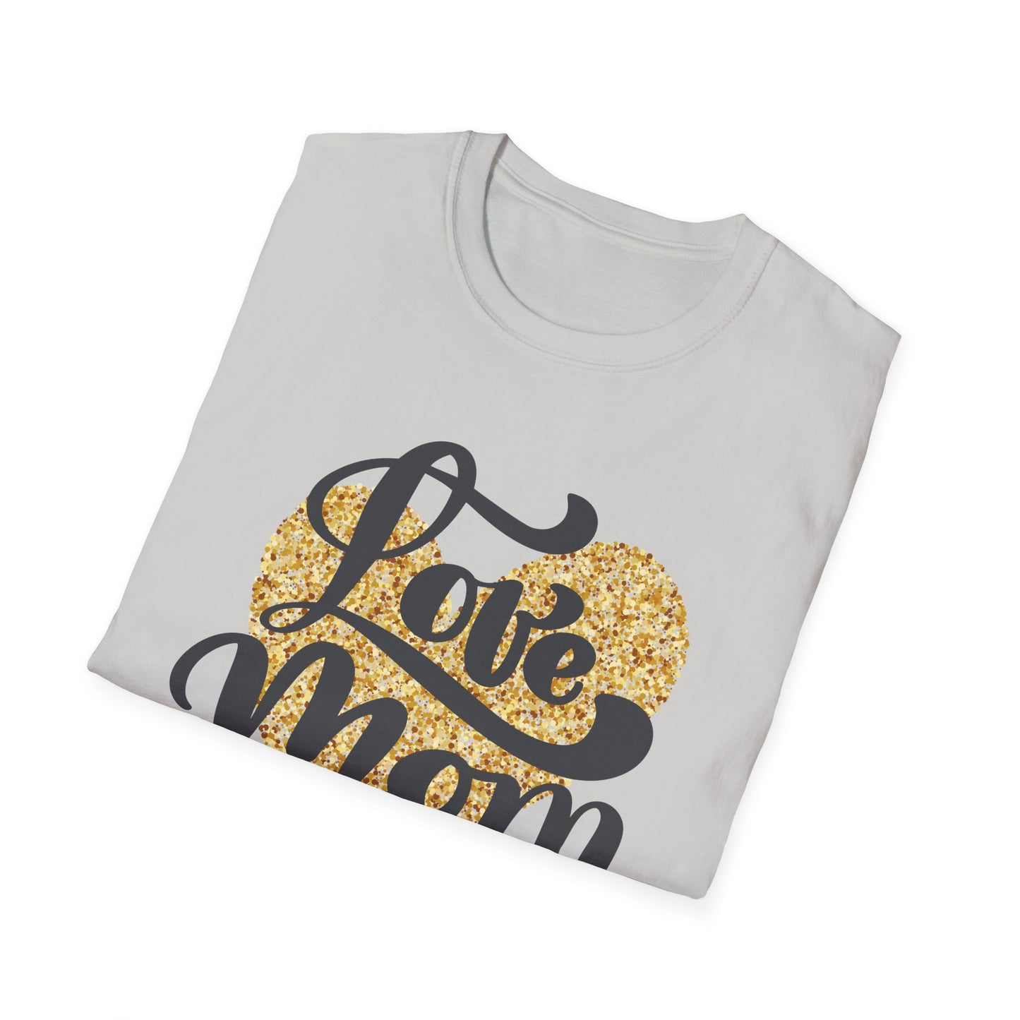 Love Mom Unisex Softstyle T-Shirt - Perfect Gift for Mother's Day