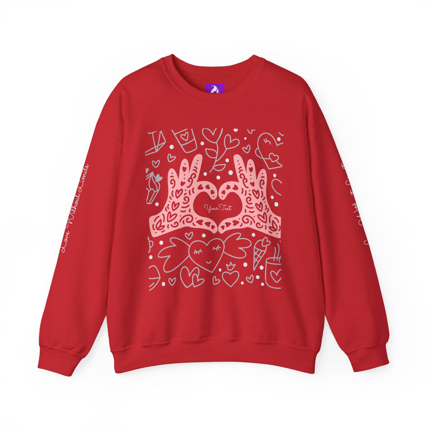 Heartfelt Love Crewneck Sweatshirt - Cute and Cozy