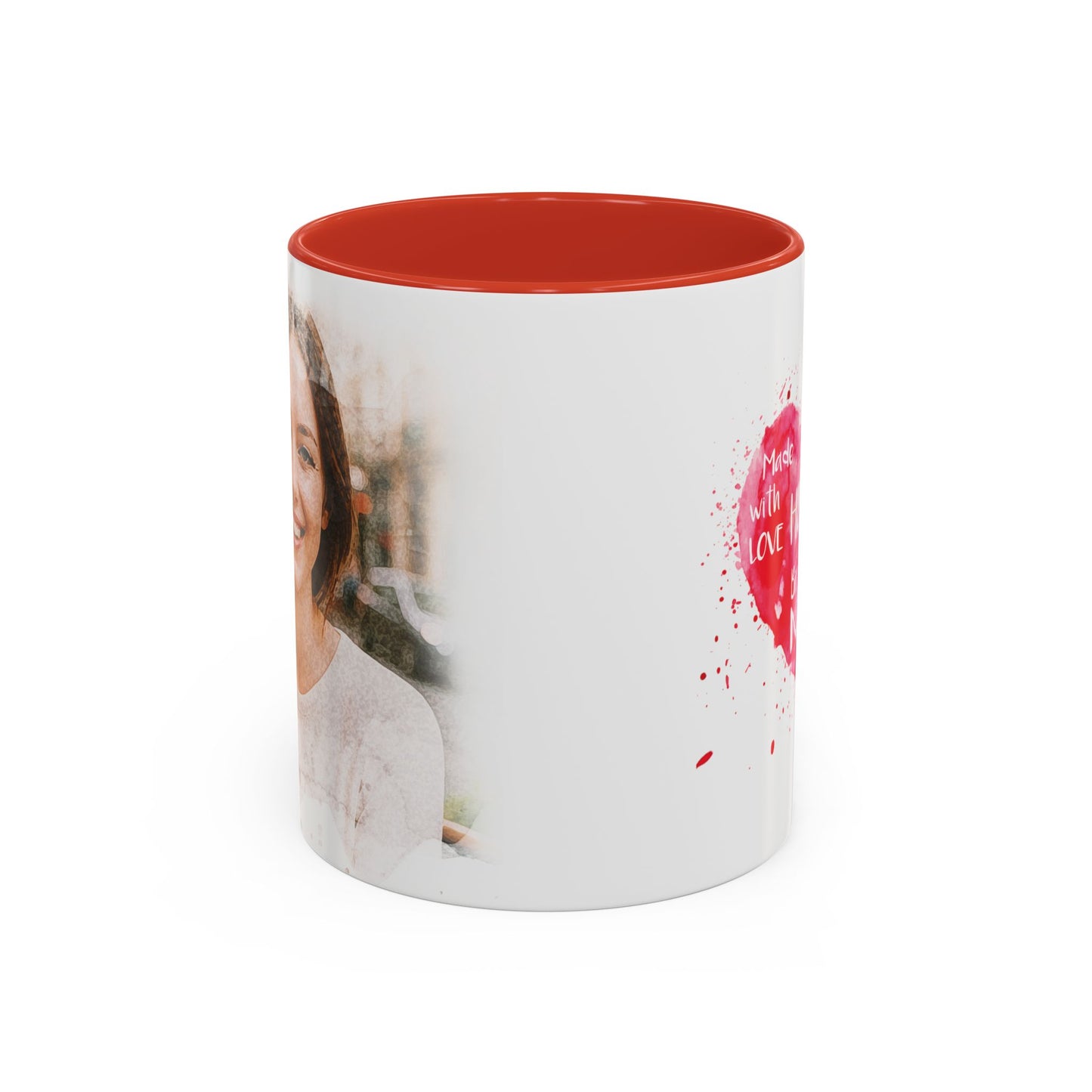 Personalized Heart Design Coffee Mug - Made with Love
