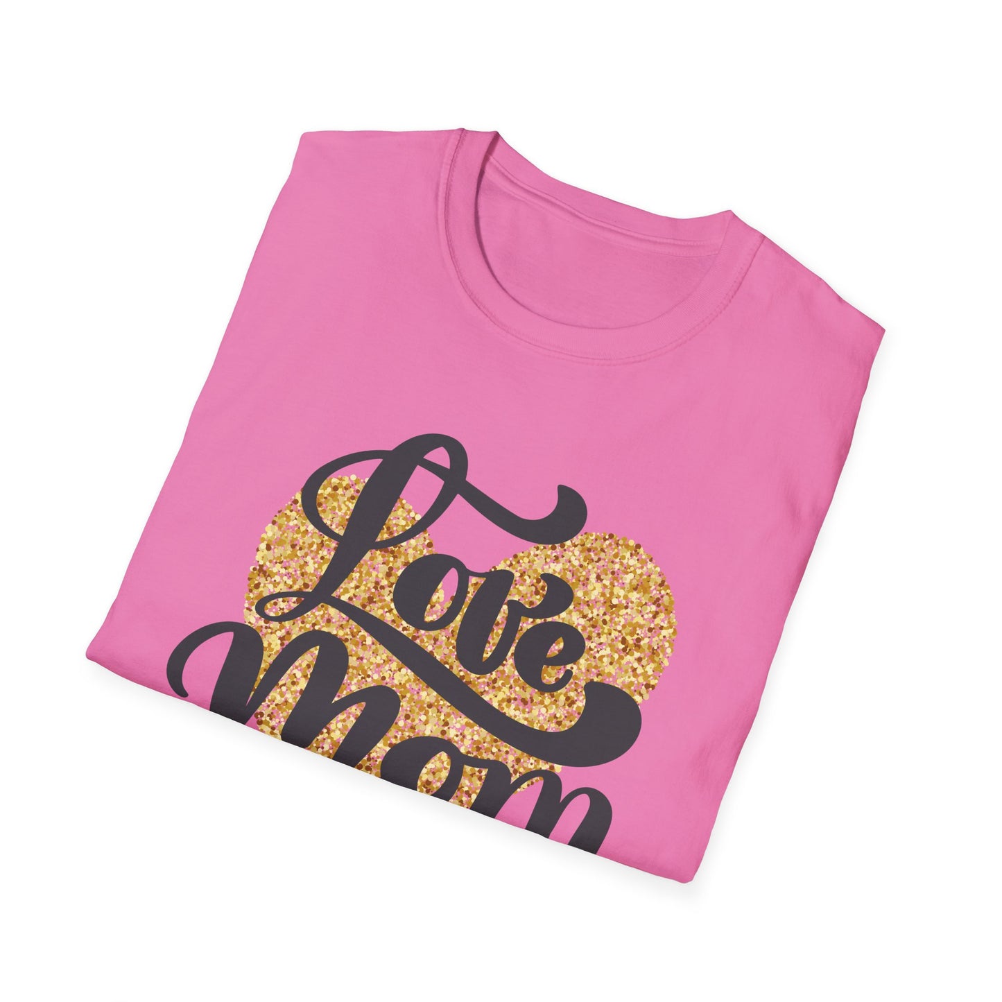 Love Mom Unisex Softstyle T-Shirt - Perfect Gift for Mother's Day