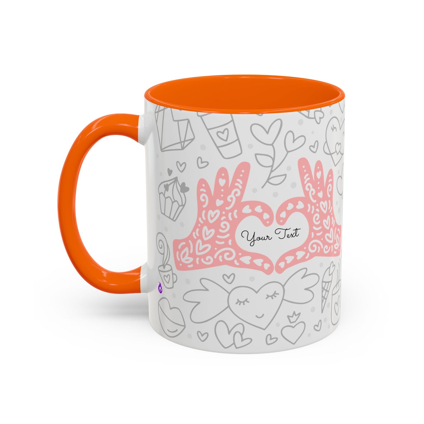 Sweetheart Accent Coffee Mug - 11oz & 15oz - Cute Design for Coffee Lovers