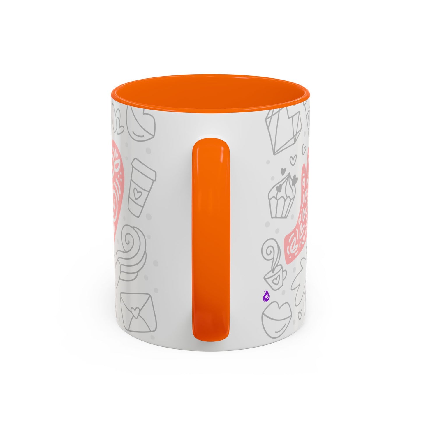 Sweetheart Accent Coffee Mug - 11oz & 15oz - Cute Design for Coffee Lovers