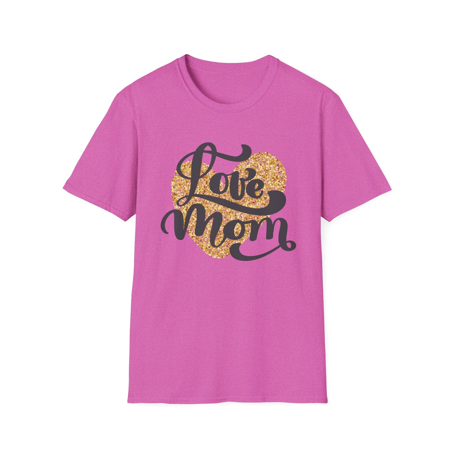 Love Mom Unisex Softstyle T-Shirt - Perfect Gift for Mother's Day