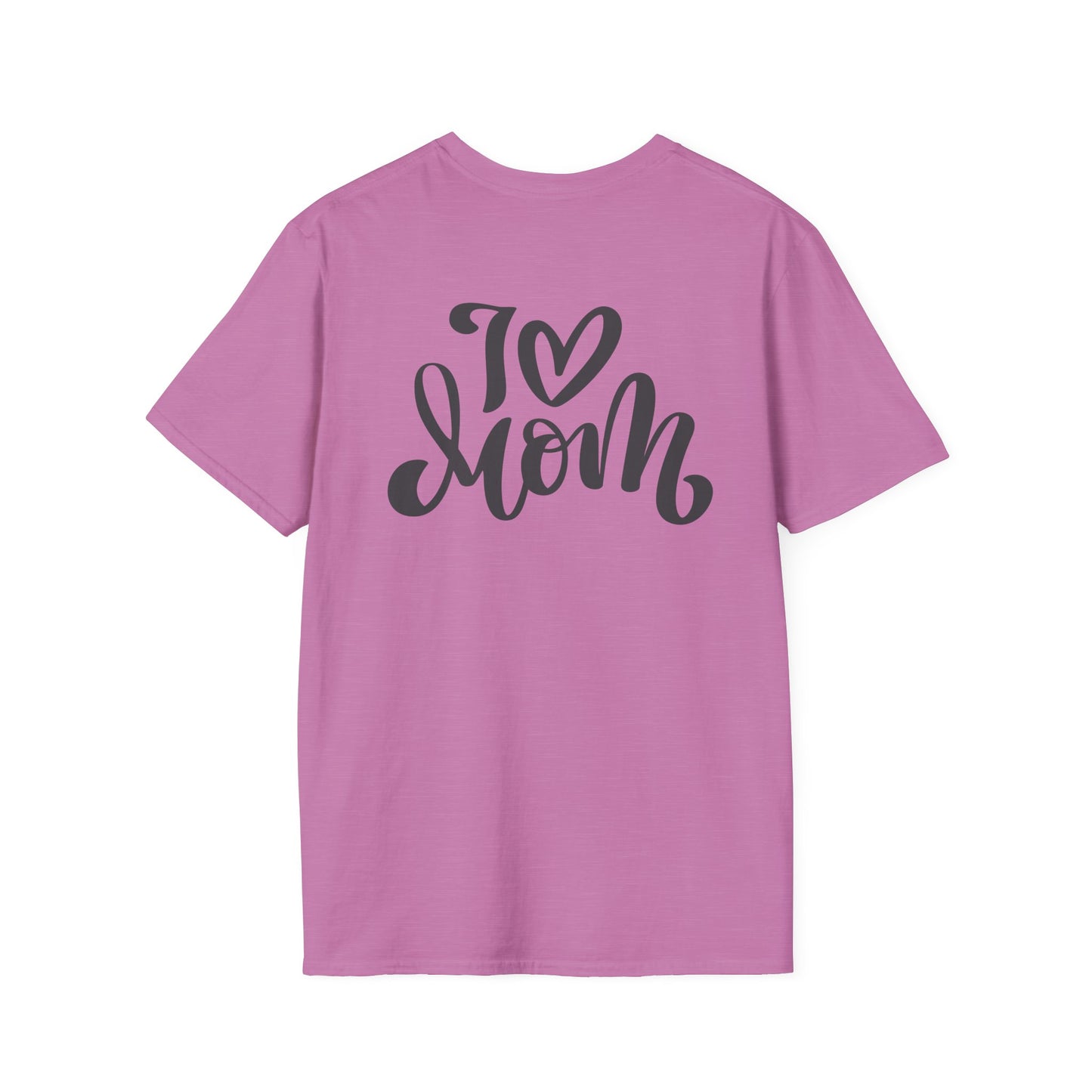 Love Mom Unisex Softstyle T-Shirt - Perfect Gift for Mother's Day