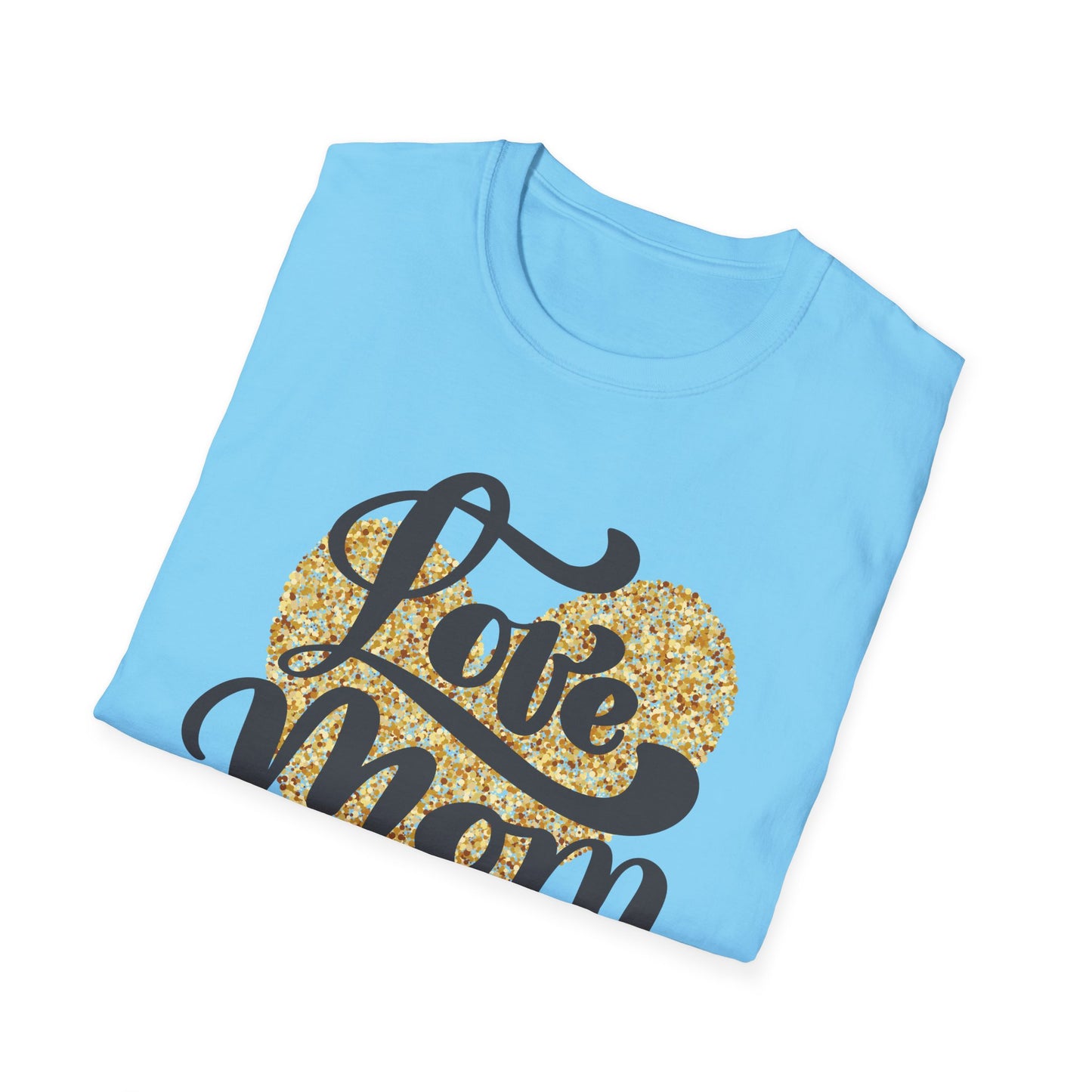 Love Mom Unisex Softstyle T-Shirt - Perfect Gift for Mother's Day