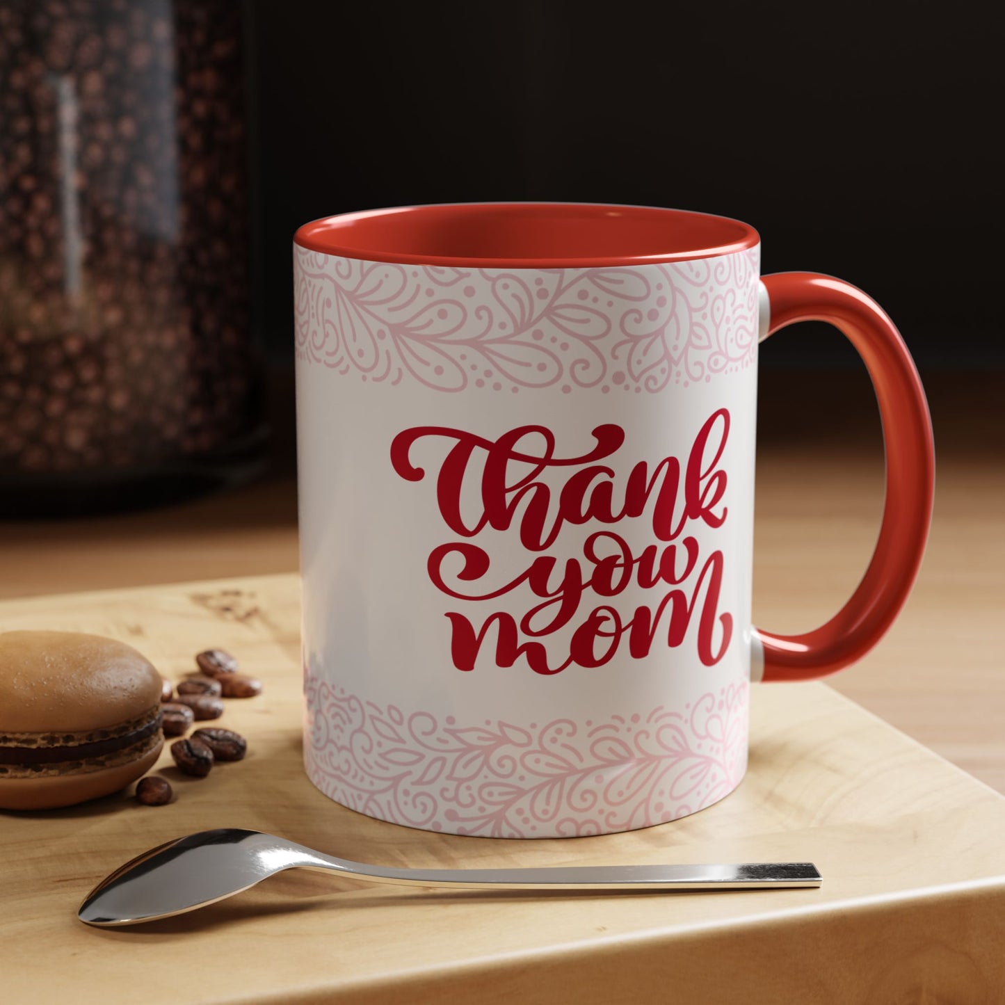 Thank You Mom Accent Coffee Mug - Perfect Gift for Mother's Day