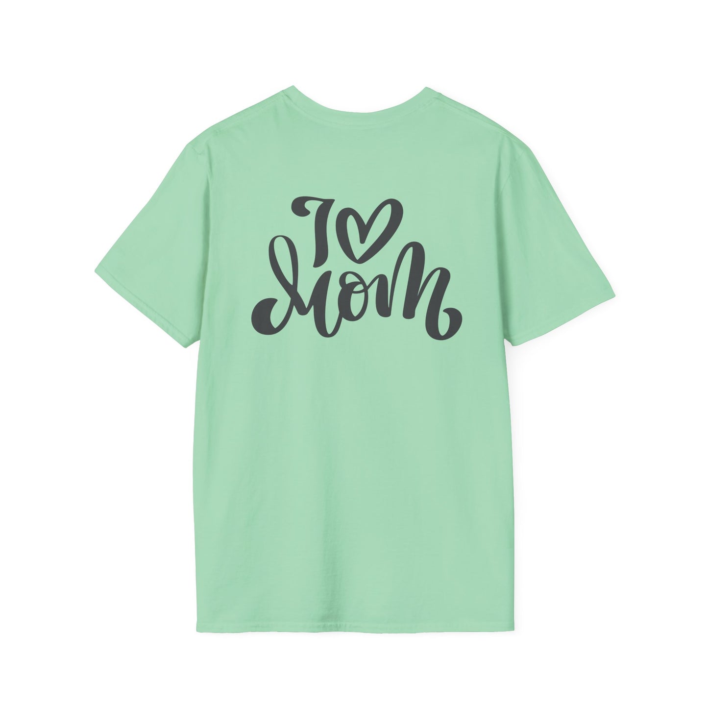 Love Mom Unisex Softstyle T-Shirt - Perfect Gift for Mother's Day