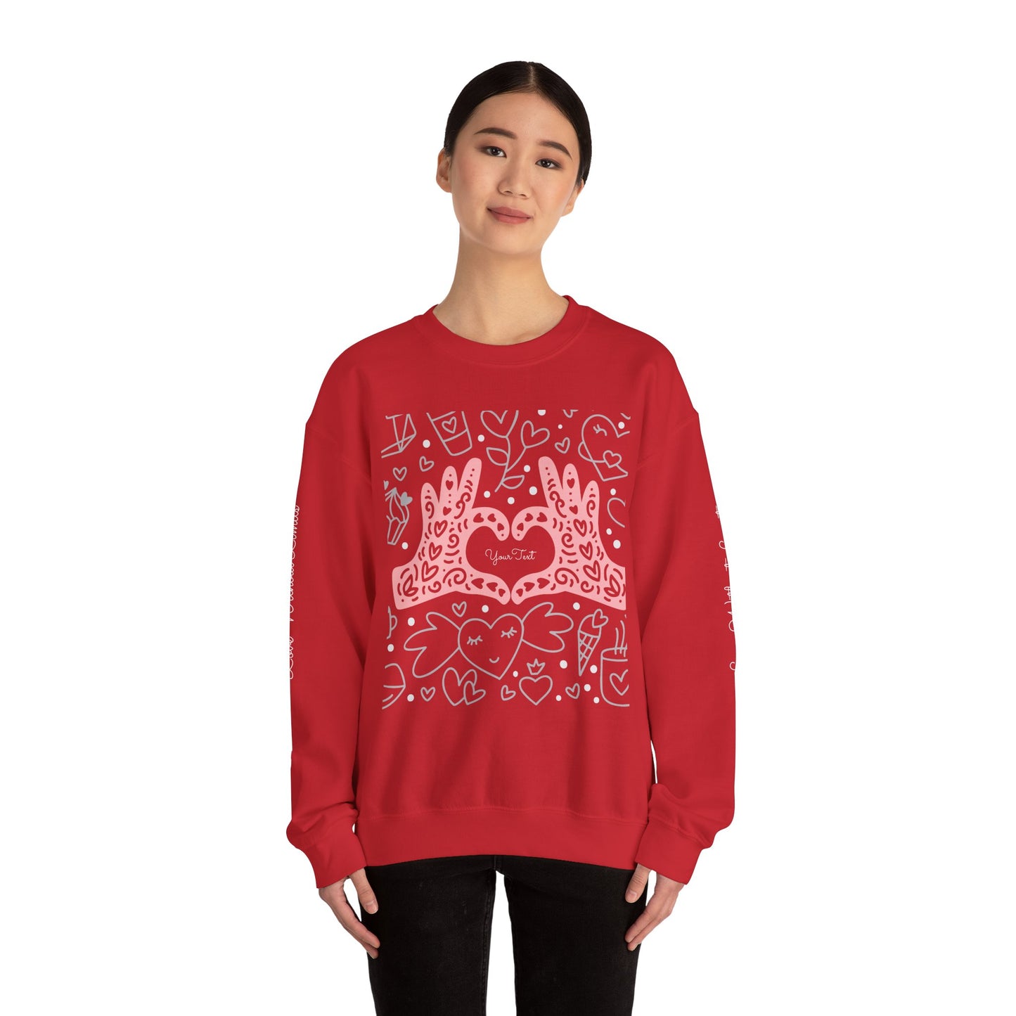 Heartfelt Love Crewneck Sweatshirt - Cute and Cozy