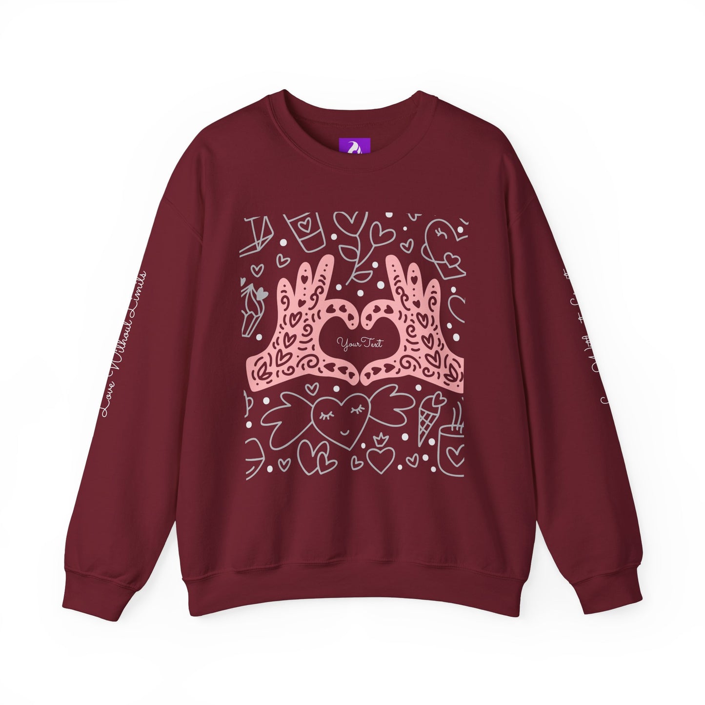 Heartfelt Love Crewneck Sweatshirt - Cute and Cozy
