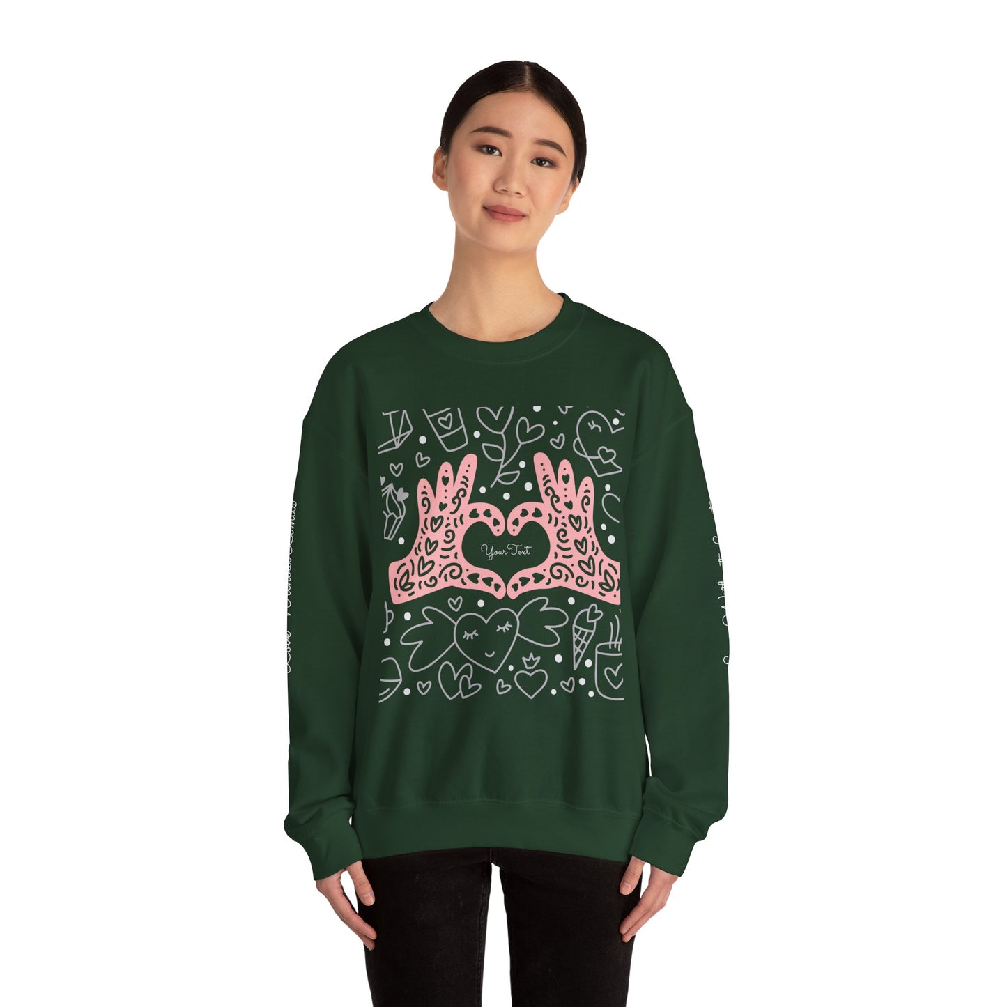 Heartfelt Love Crewneck Sweatshirt - Cute and Cozy
