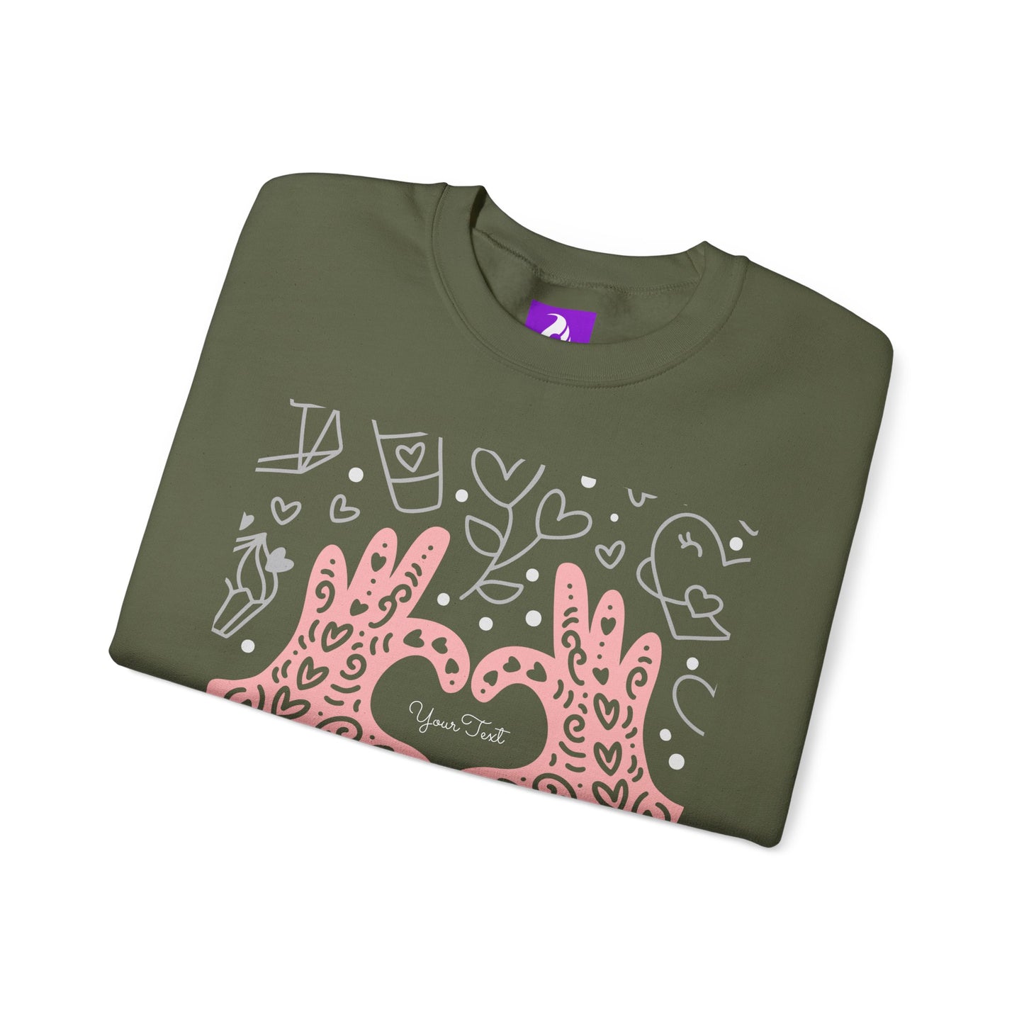 Heartfelt Love Crewneck Sweatshirt - Cute and Cozy