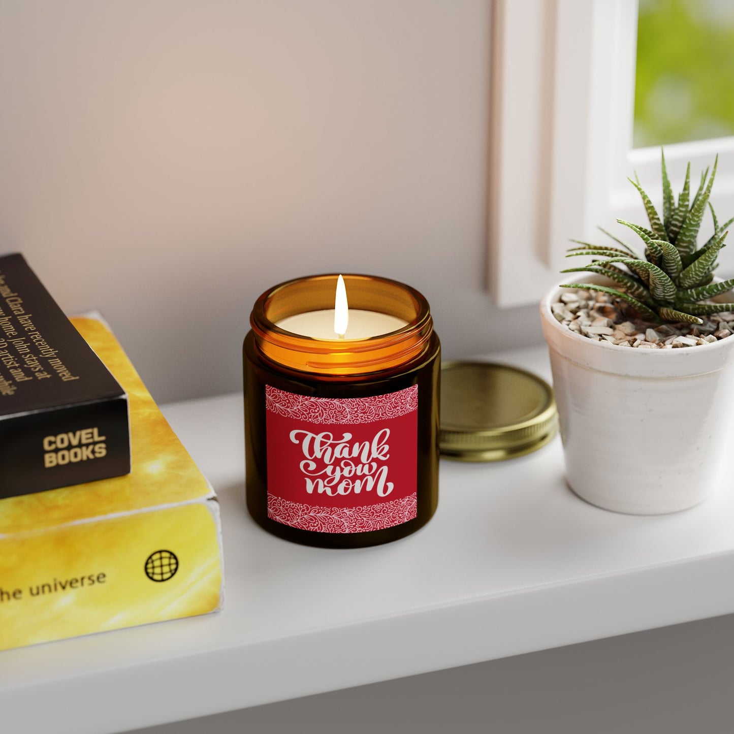 Thank You Mom Scented Candle - Coconut Apricot Wax (4oz & 9oz)