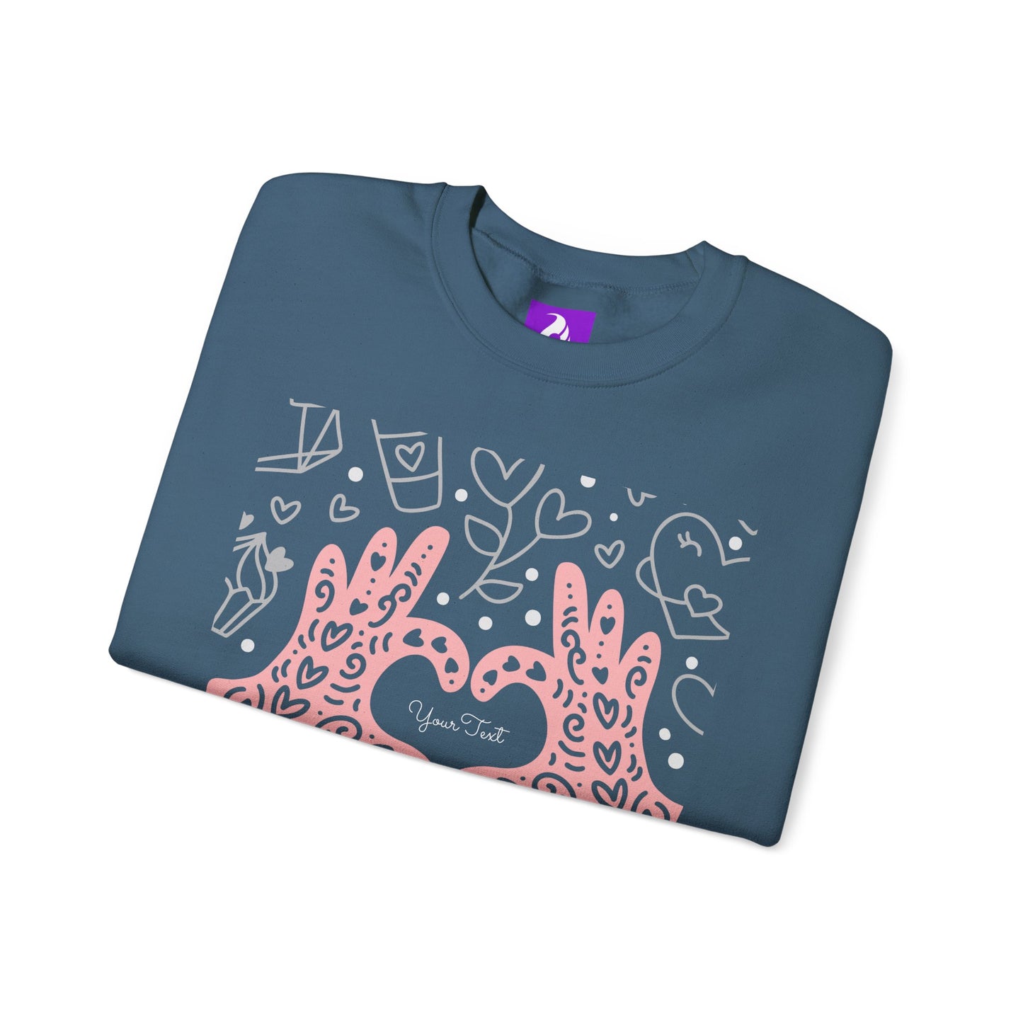 Heartfelt Love Crewneck Sweatshirt - Cute and Cozy