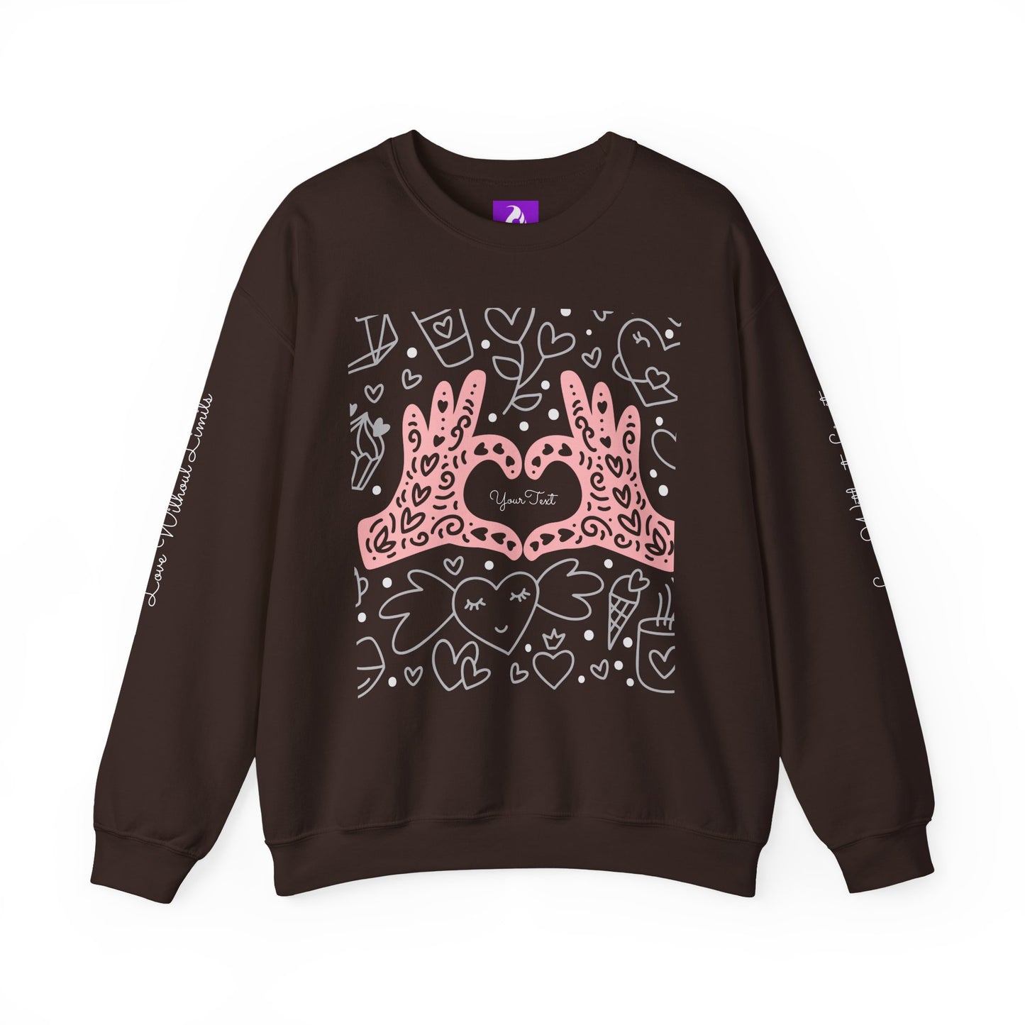 Heartfelt Love Crewneck Sweatshirt - Cute and Cozy