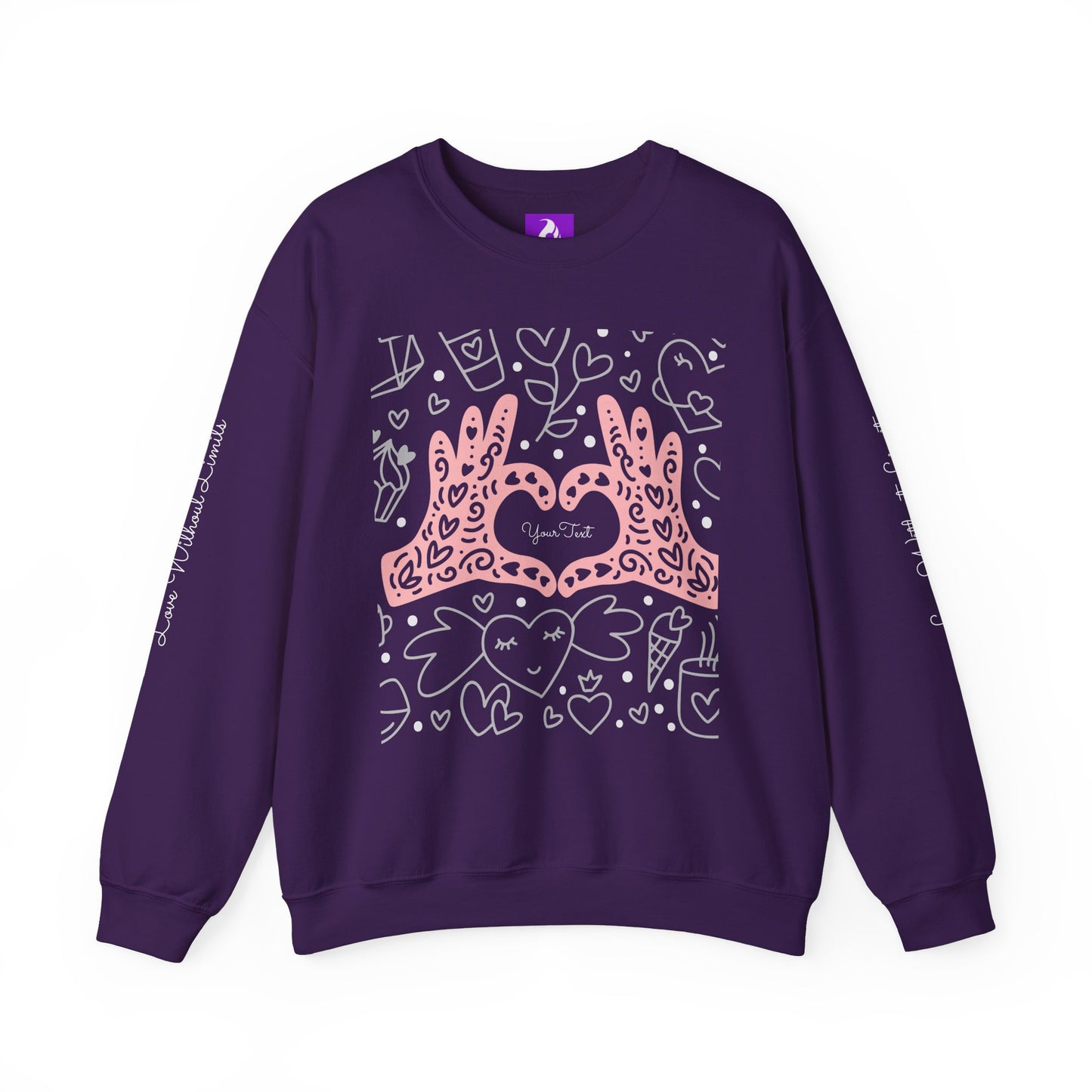 Heartfelt Love Crewneck Sweatshirt - Cute and Cozy