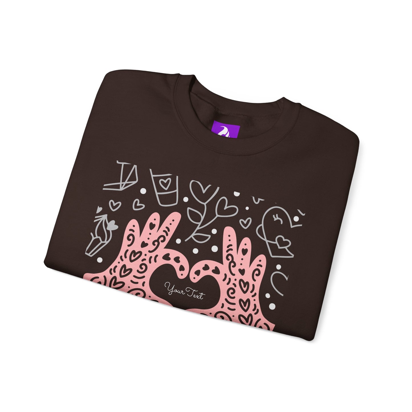 Heartfelt Love Crewneck Sweatshirt - Cute and Cozy