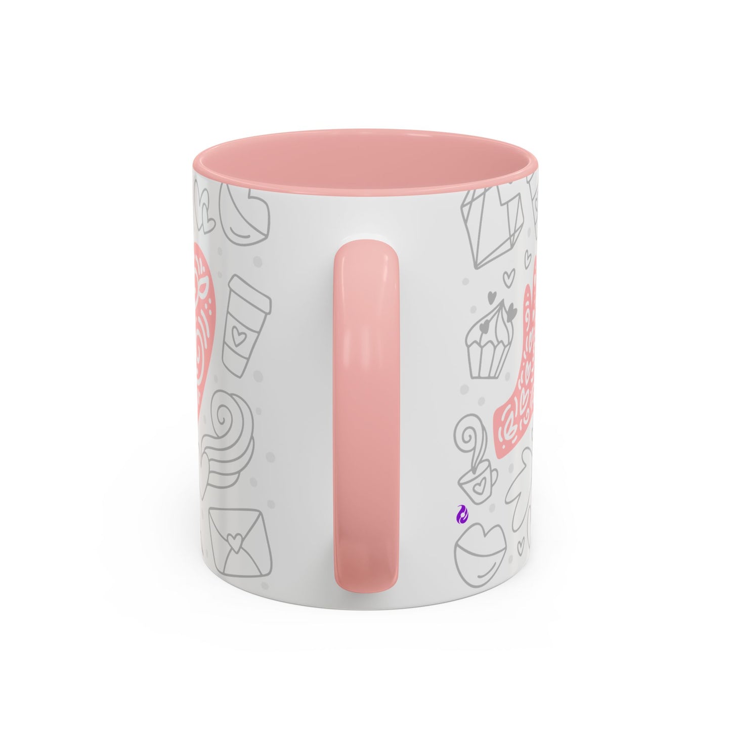Sweetheart Accent Coffee Mug - 11oz & 15oz - Cute Design for Coffee Lovers