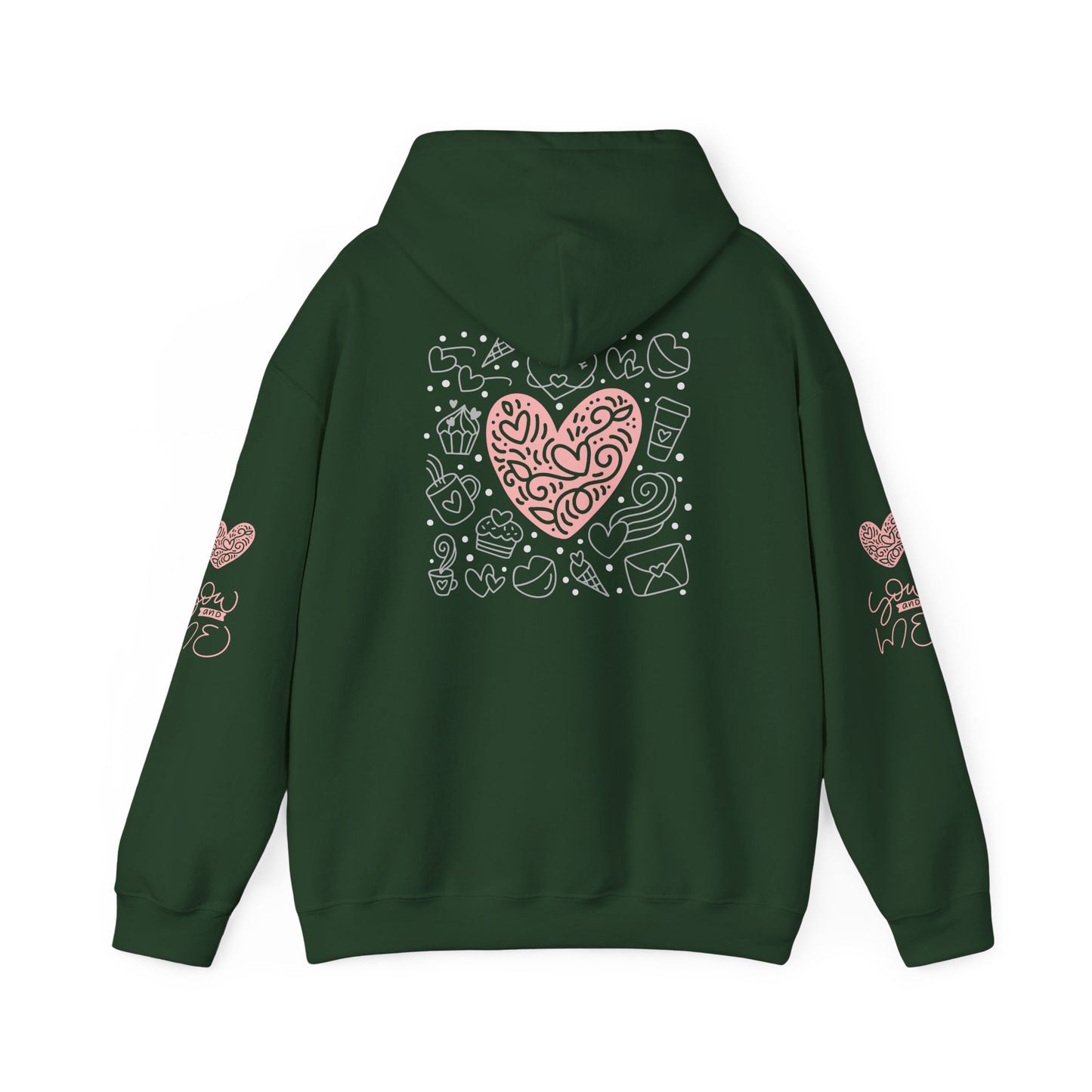 Love Hands Unisex Hooded Sweatshirt - Cozy & Cute for Couples and Friends