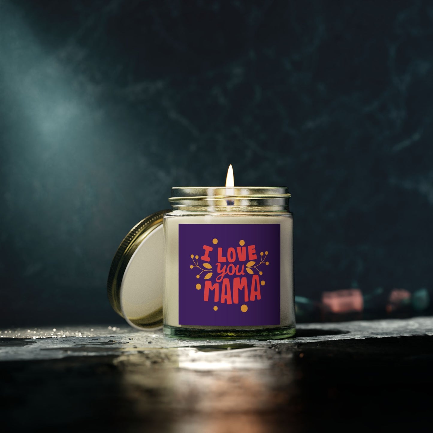 Scented Candles - "I Love You Mama" - Coconut Apricot Wax - Perfect Gift for Mother's Day and Celebrations