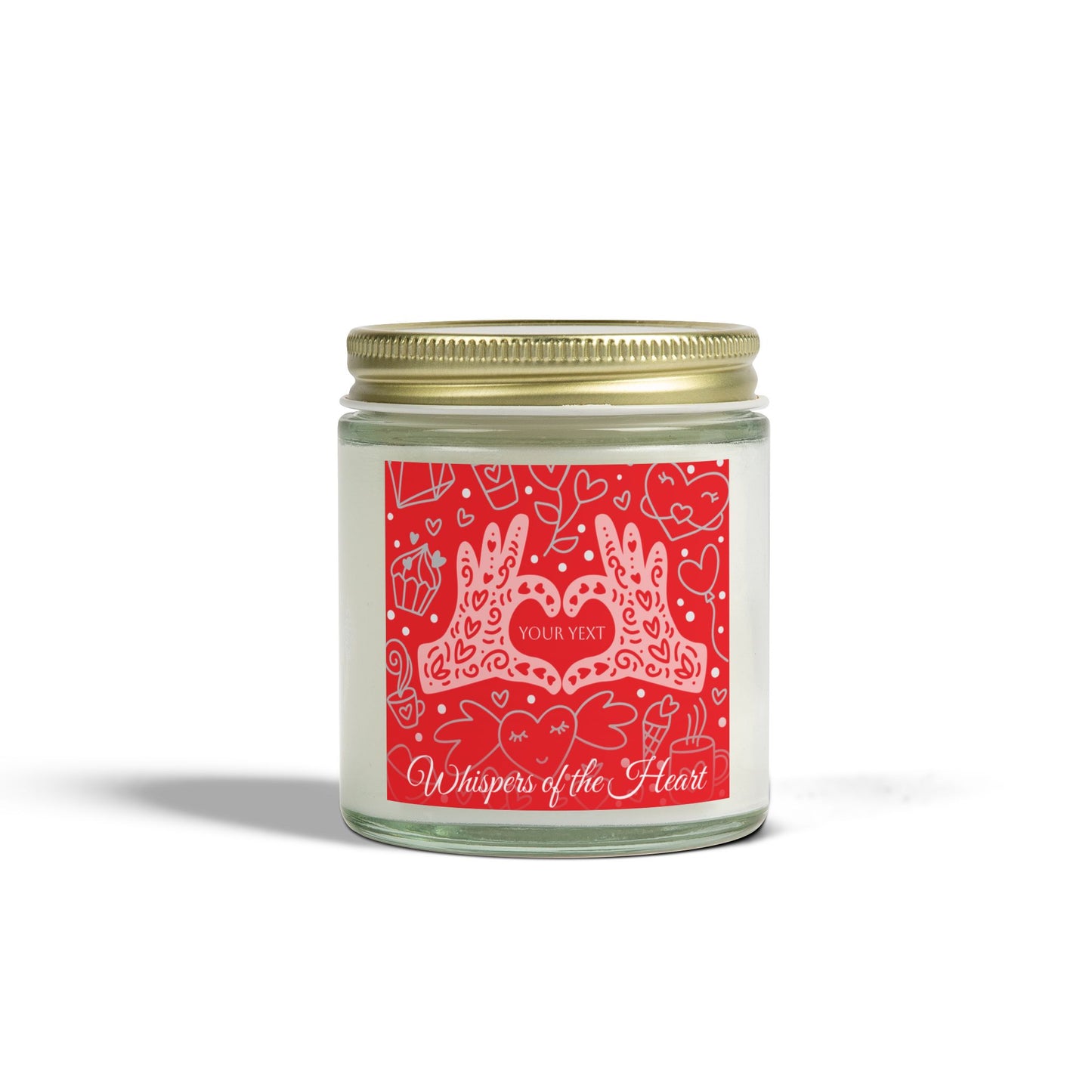 Personalized Scented Candles - Coconut Apricot Wax, Heartfelt Design