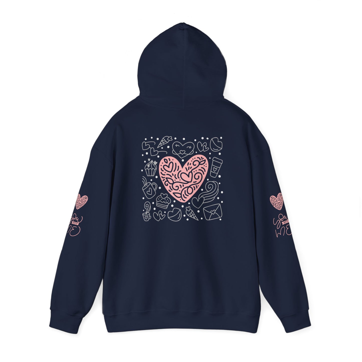 Love Hands Unisex Hooded Sweatshirt - Cozy & Cute for Couples and Friends