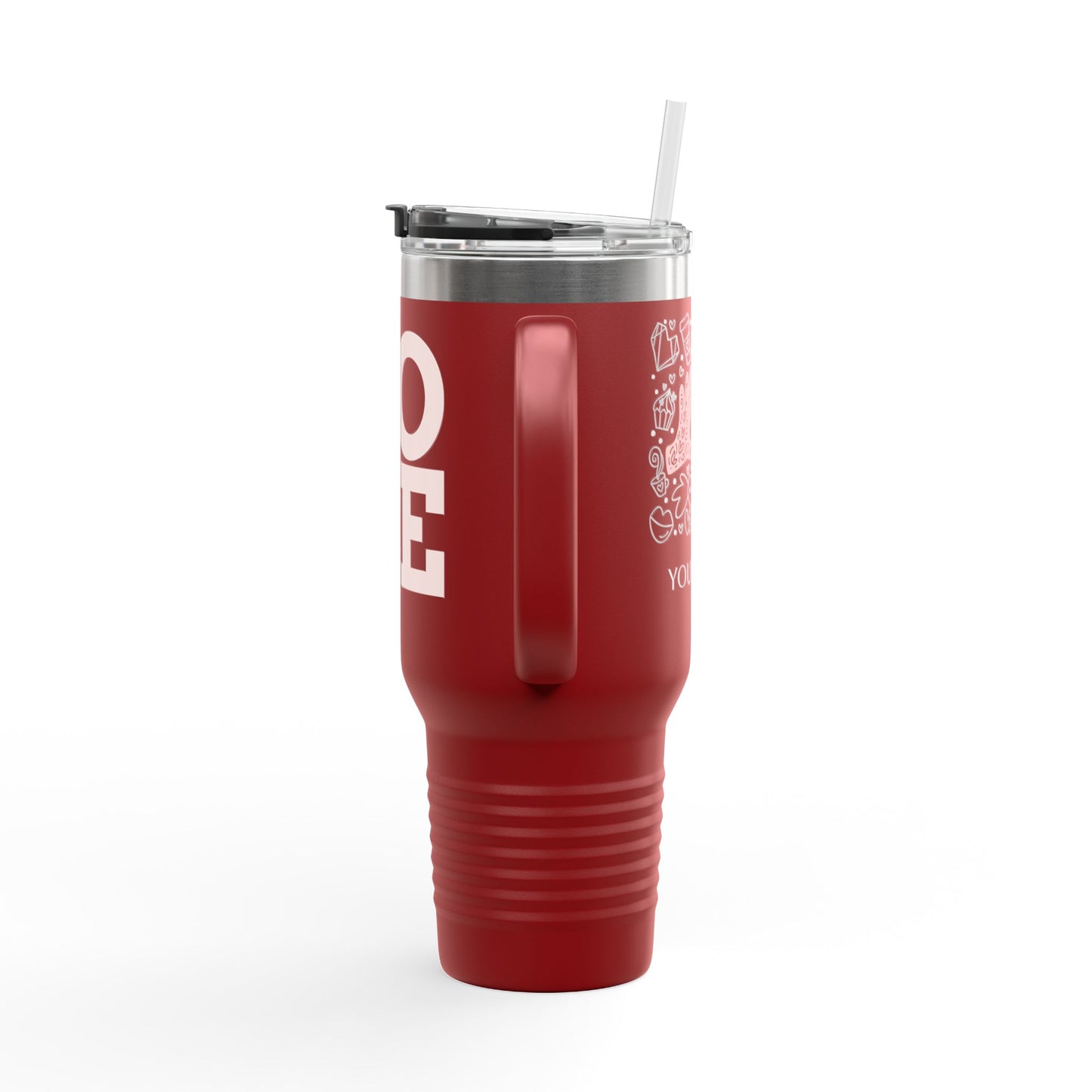 Insulated Travel Mug - 40oz Love Design for Coffee Lovers