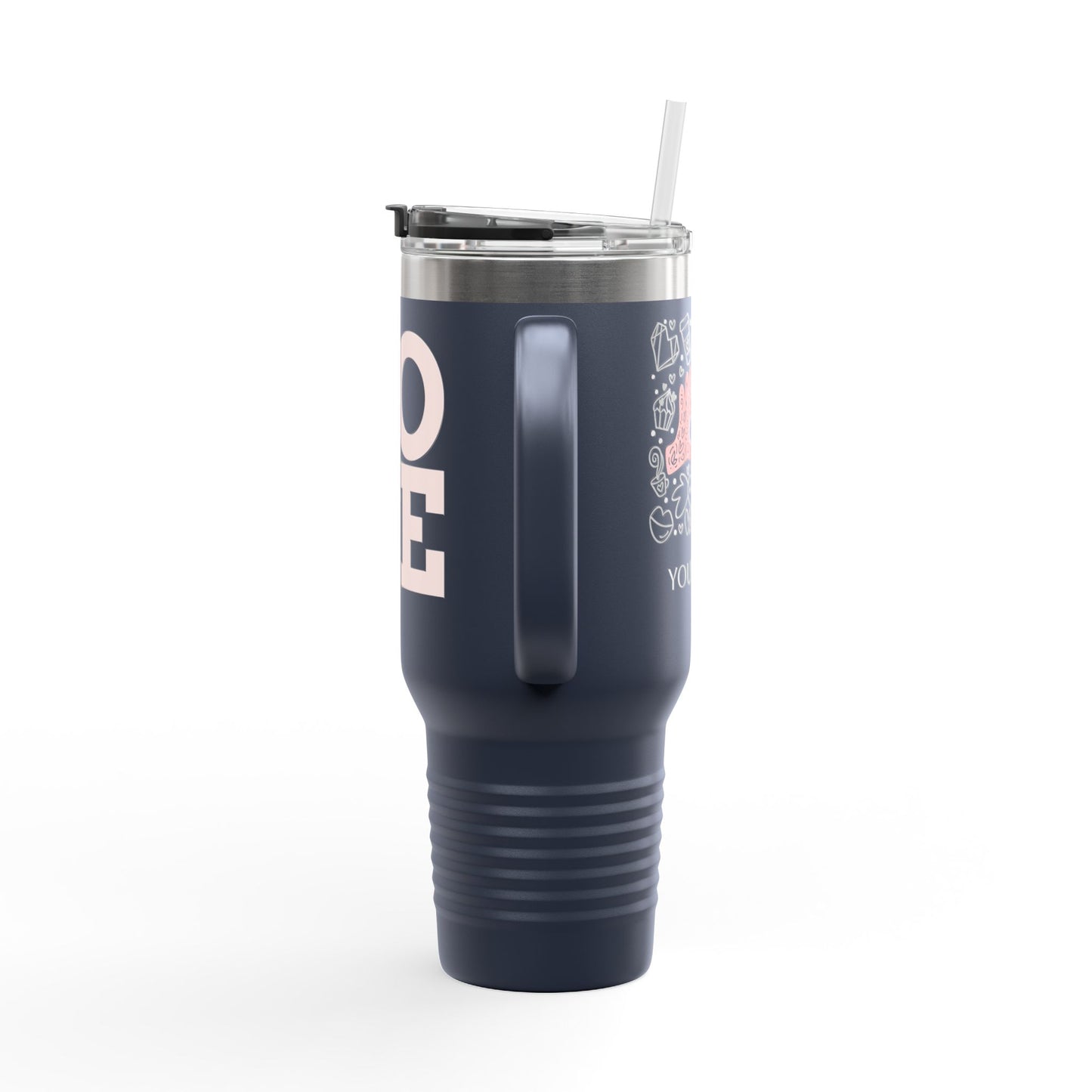 Insulated Travel Mug - 40oz Love Design for Coffee Lovers