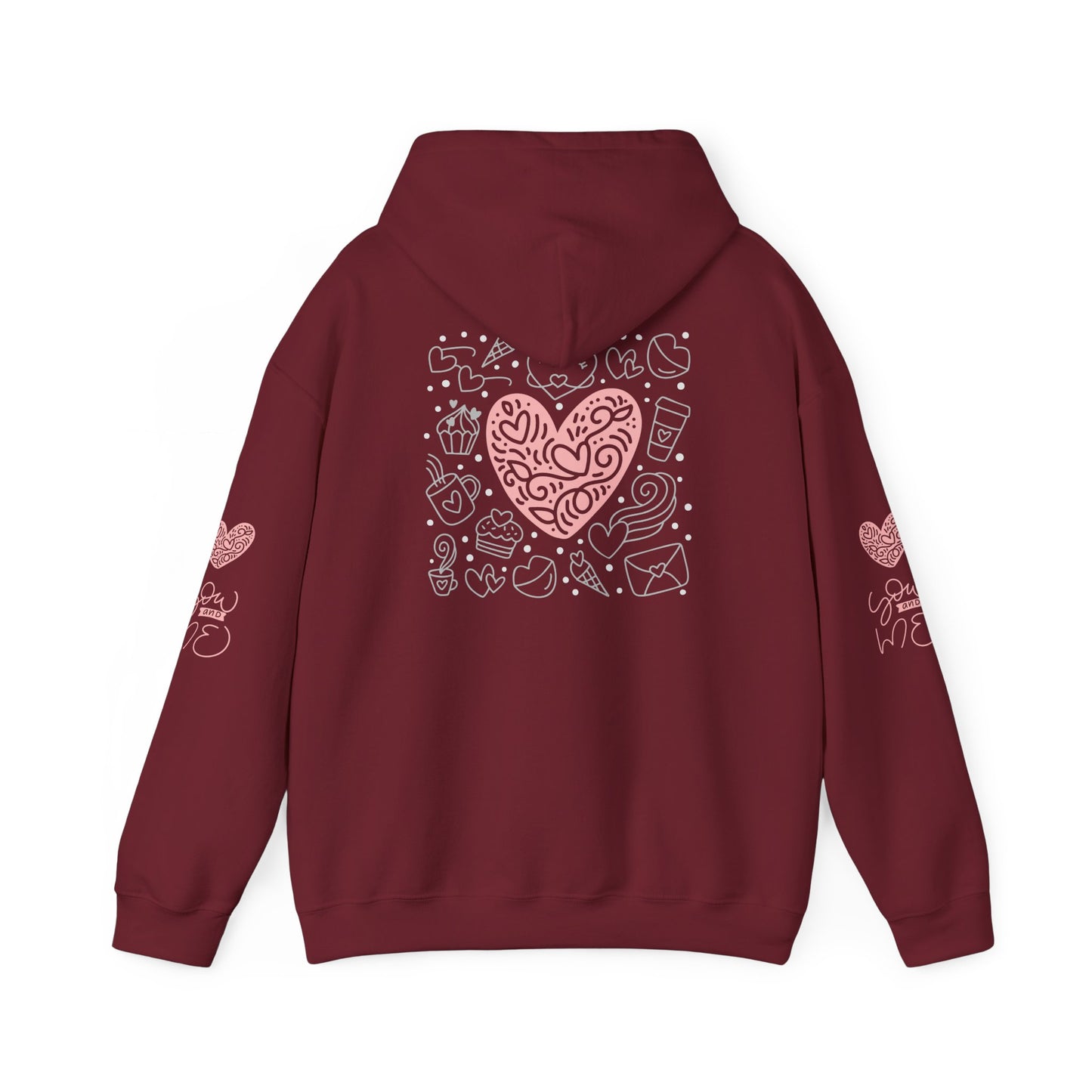 Love Hands Unisex Hooded Sweatshirt - Cozy & Cute for Couples and Friends