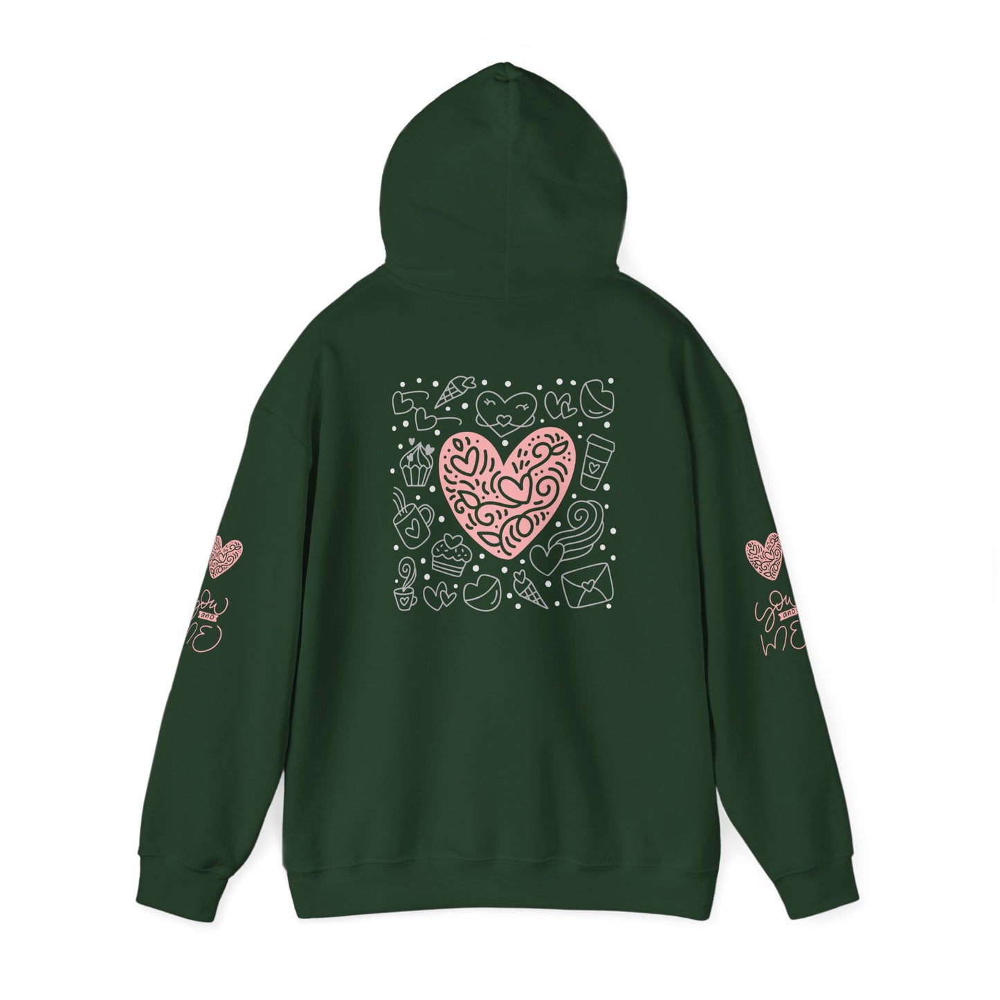Love Hands Unisex Hooded Sweatshirt - Cozy & Cute for Couples and Friends