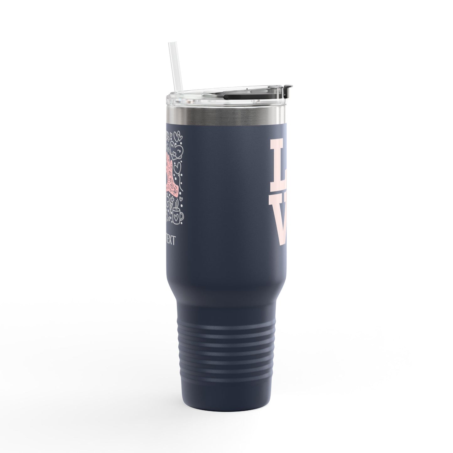 Insulated Travel Mug - 40oz Love Design for Coffee Lovers