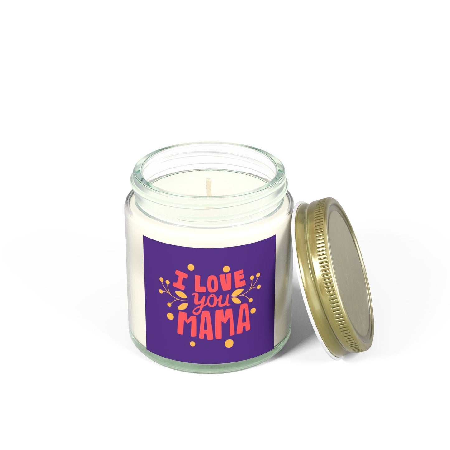 Scented Candles - "I Love You Mama" - Coconut Apricot Wax - Perfect Gift for Mother's Day and Celebrations