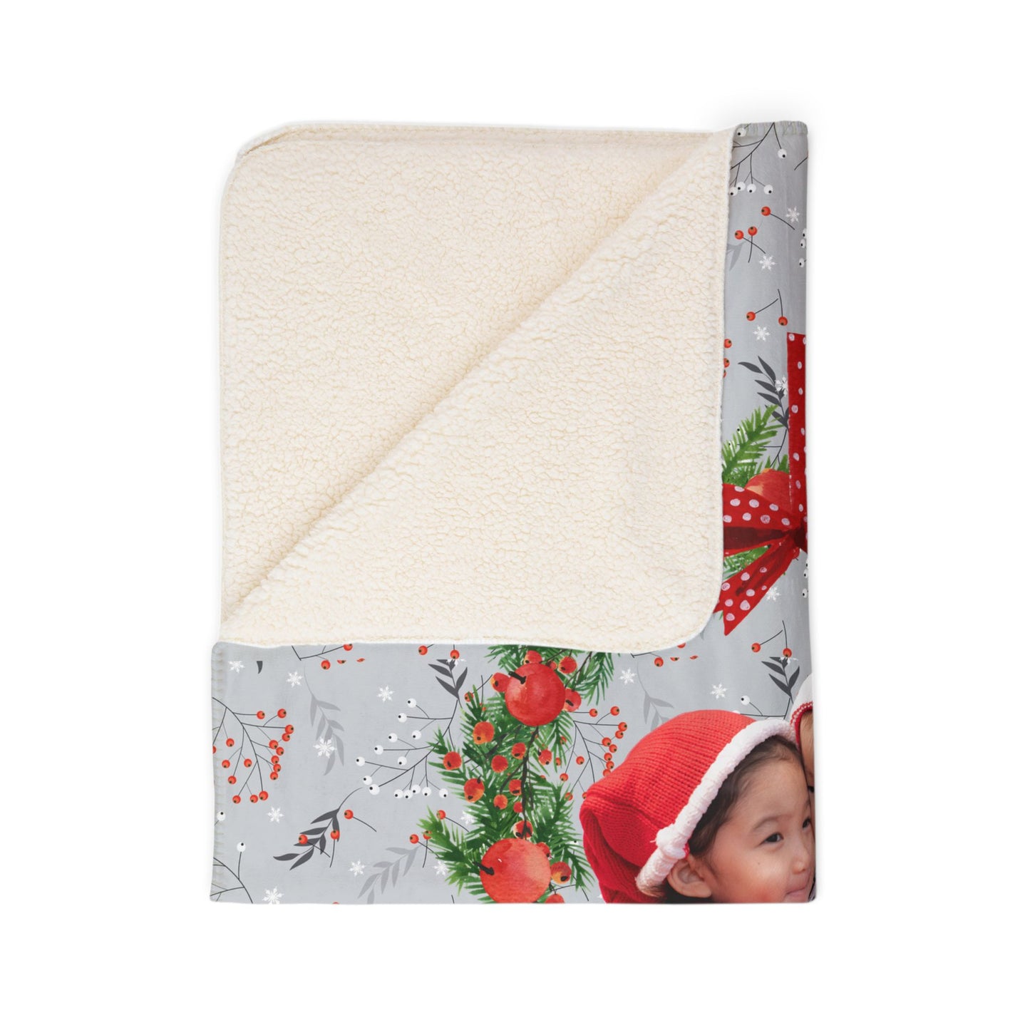 Botanical Berries Pattern | Custom Photo & Text | Cozy Winter Gift by Gava Studio