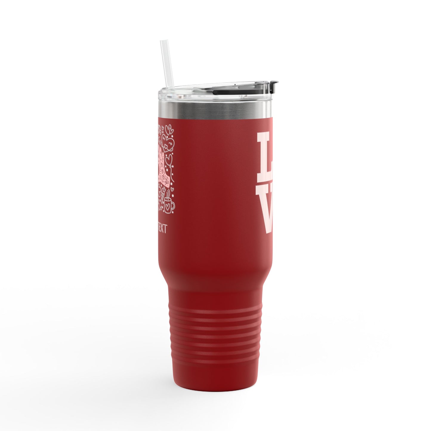 Insulated Travel Mug - 40oz Love Design for Coffee Lovers