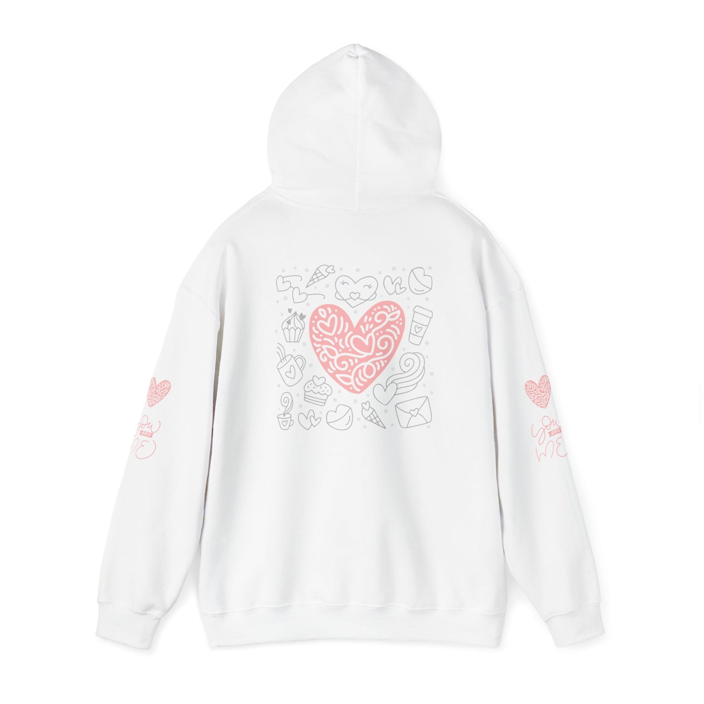 Love Hands Unisex Hooded Sweatshirt - Cozy & Cute for Couples and Friends