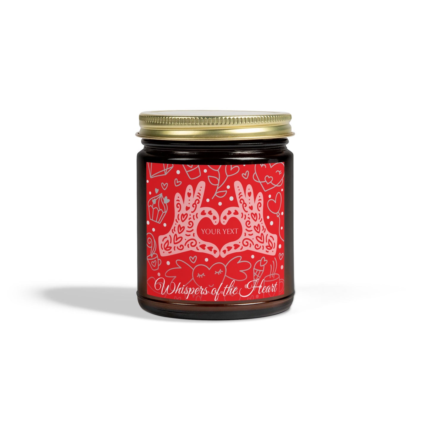 Personalized Scented Candles - Coconut Apricot Wax, Heartfelt Design