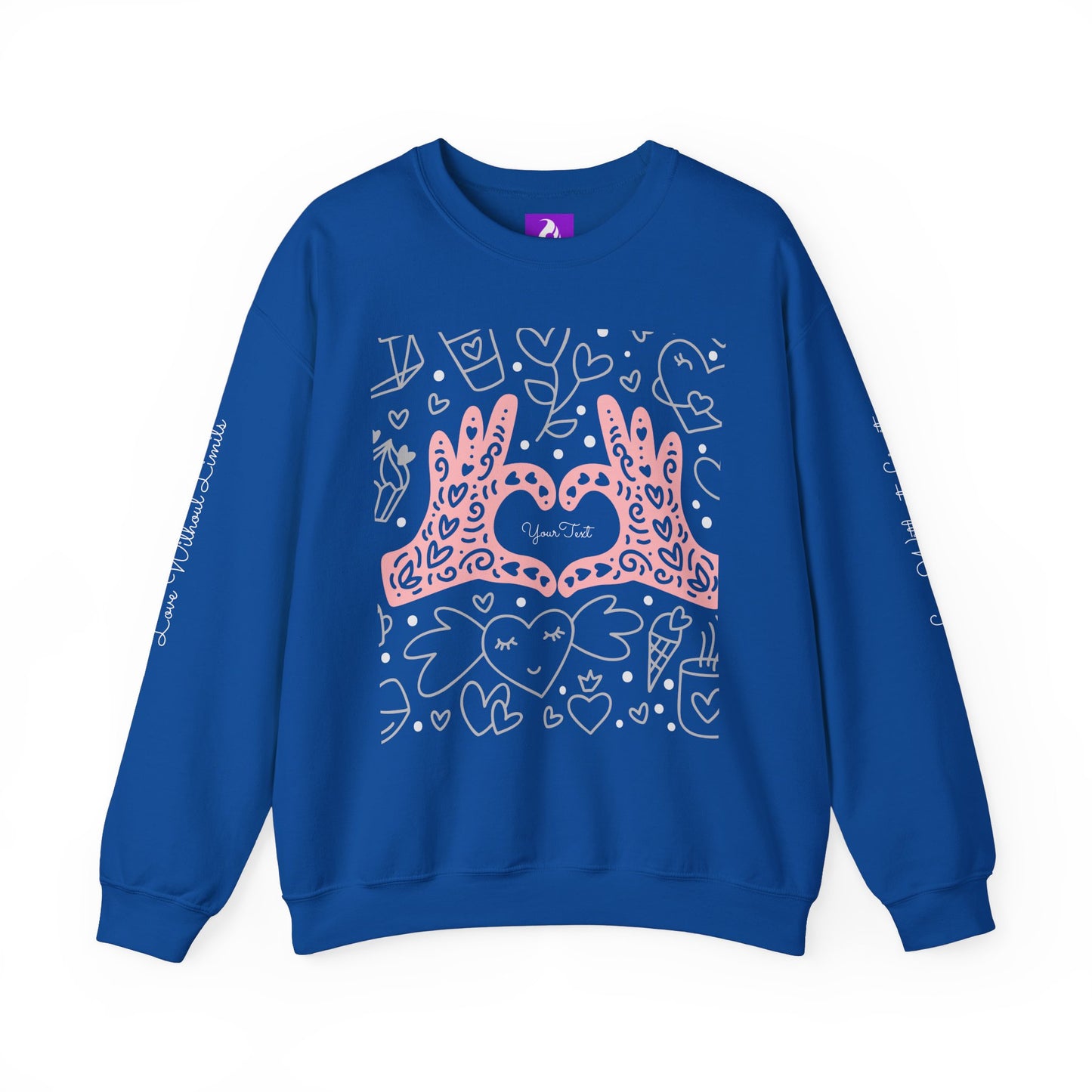 Heartfelt Love Crewneck Sweatshirt - Cute and Cozy