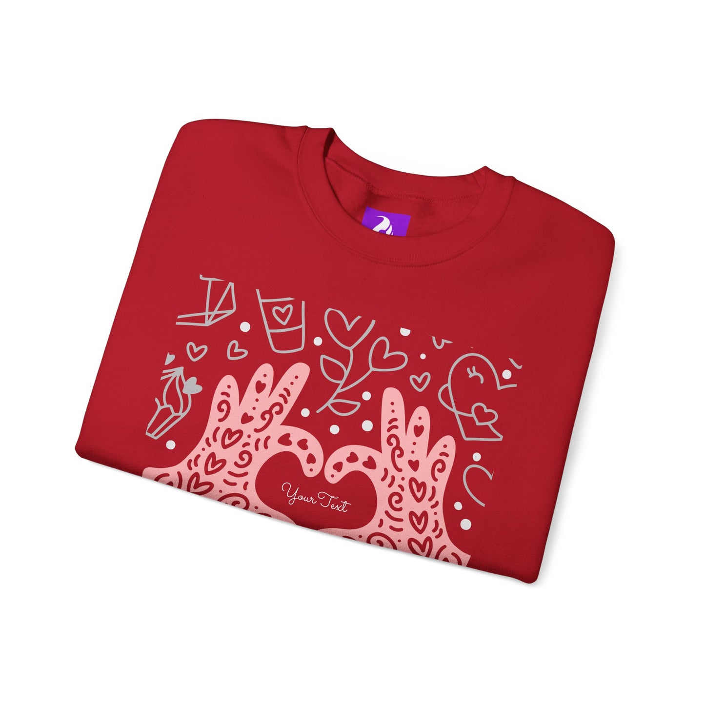 Heartfelt Love Crewneck Sweatshirt - Cute and Cozy