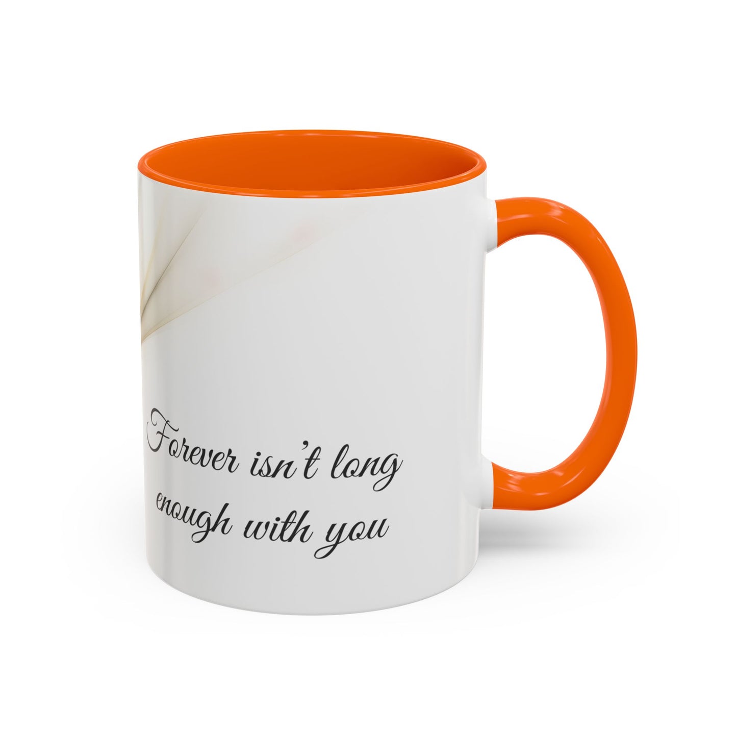 Coffee Mug - Modern Abstract Golden Heart Design - Romantic Gift for Love One