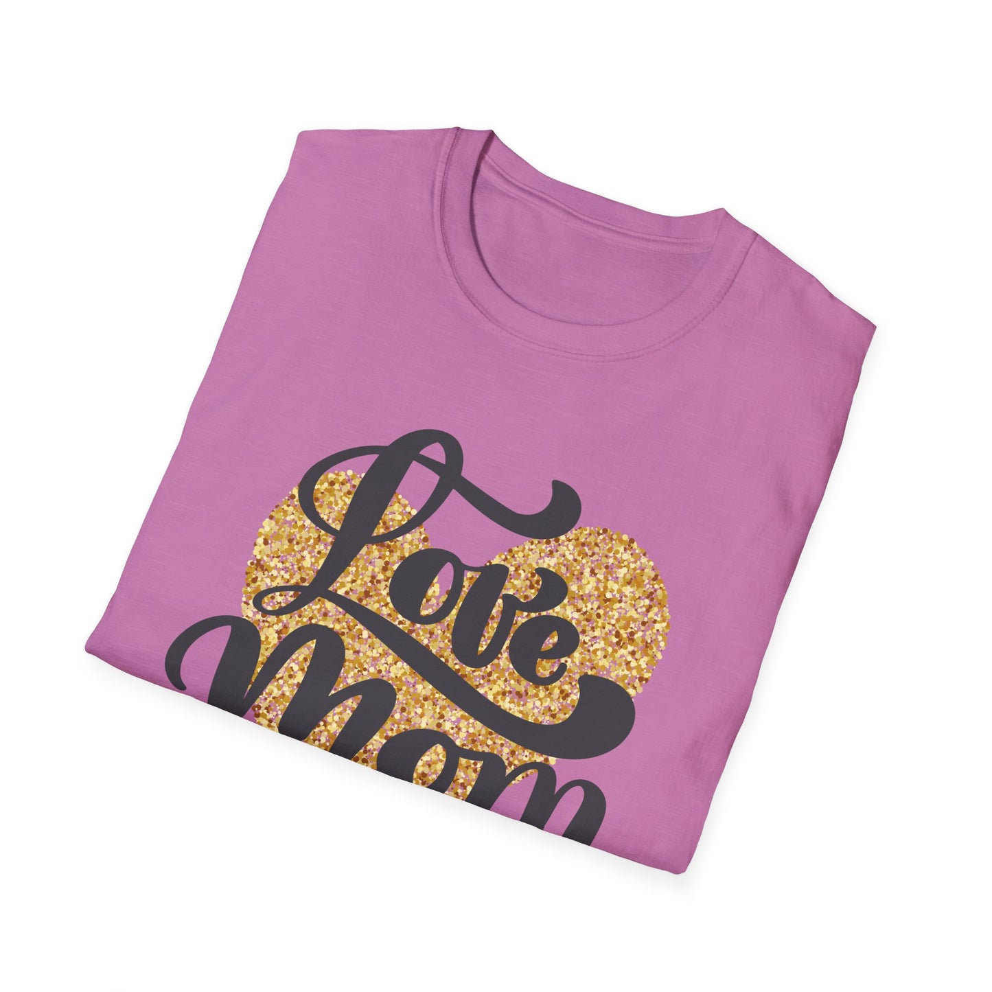 Love Mom Unisex Softstyle T-Shirt - Perfect Gift for Mother's Day