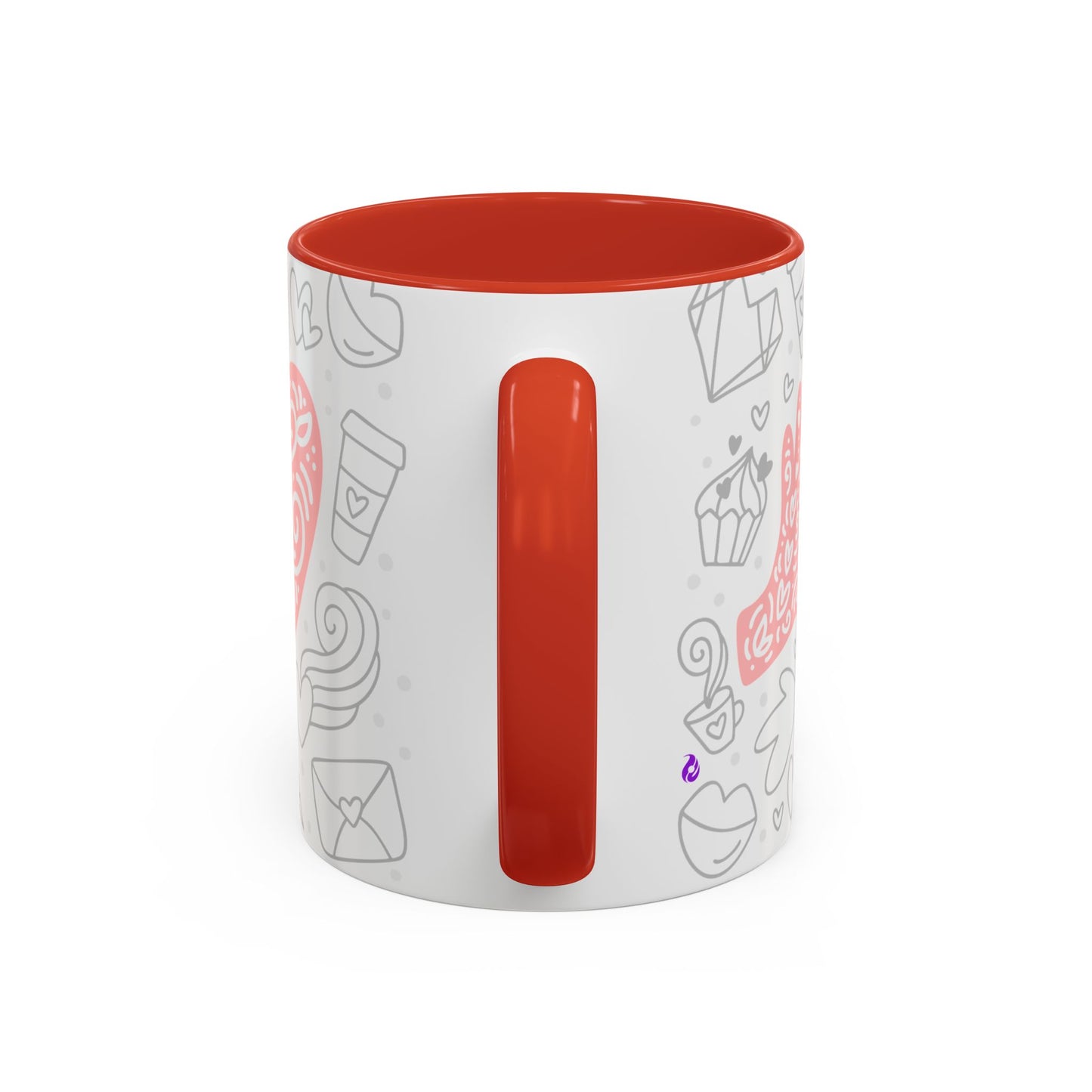 Sweetheart Accent Coffee Mug - 11oz & 15oz - Cute Design for Coffee Lovers
