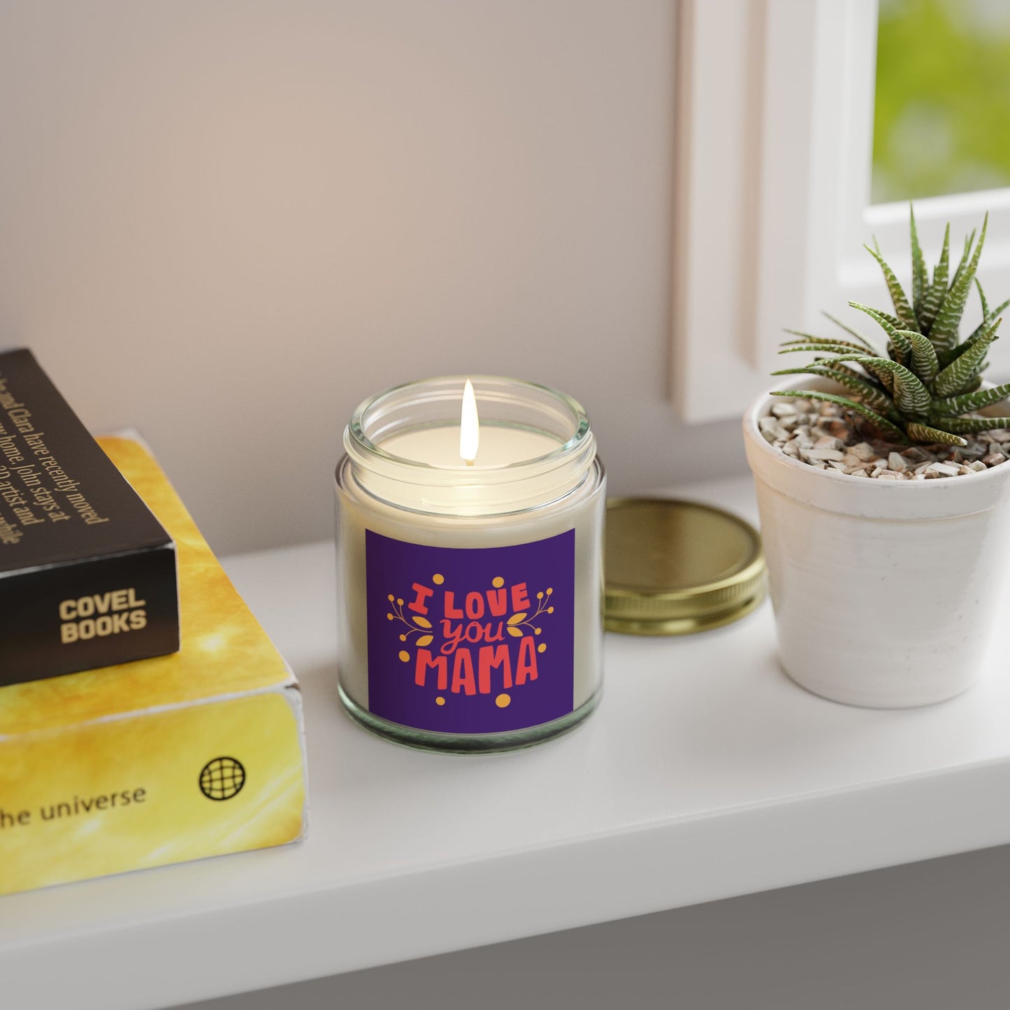 Scented Candles - "I Love You Mama" - Coconut Apricot Wax - Perfect Gift for Mother's Day and Celebrations