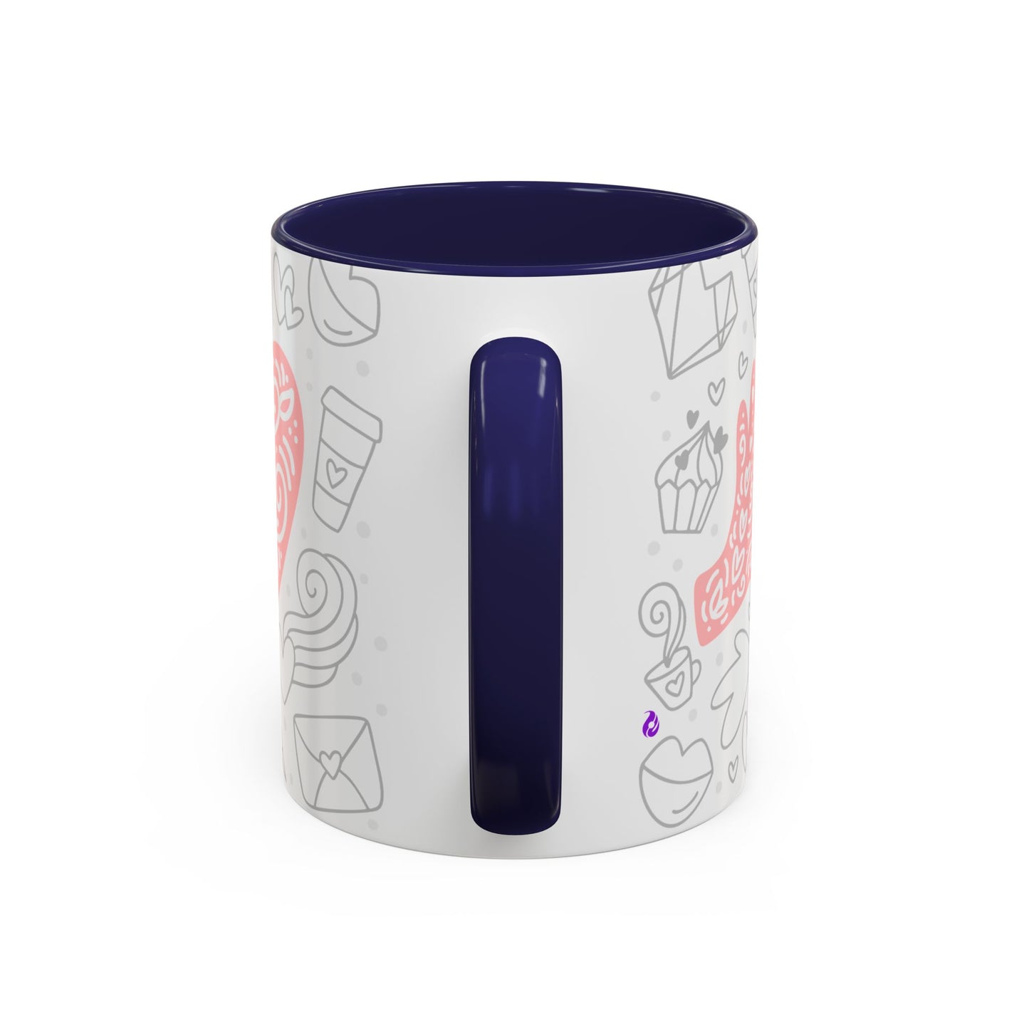 Sweetheart Accent Coffee Mug - 11oz & 15oz - Cute Design for Coffee Lovers